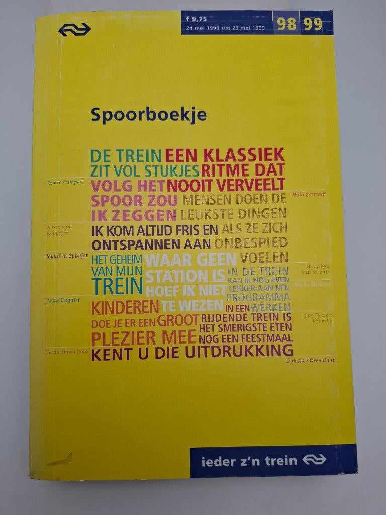 spoorboekje NS 1998-1999, Verzamelen, Spoorwegen en Tramwegen, Verzenden, Zo goed als nieuw, Trein, Boek of Tijdschrift