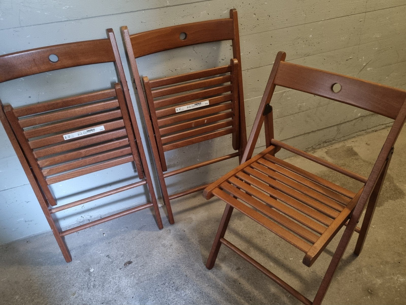 IKEA TERJE HOUTEN KLAPSTOELEN, Tuin en Terras, Ophalen, Gebruikt, Hout, Inklapbaar