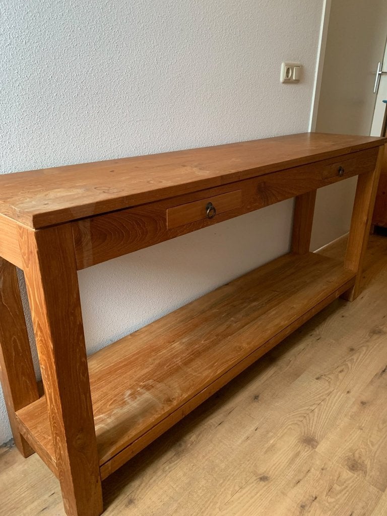 Teak houten dressoir, Ophalen, Gebruikt, 150 tot 200 cm, Teakhout