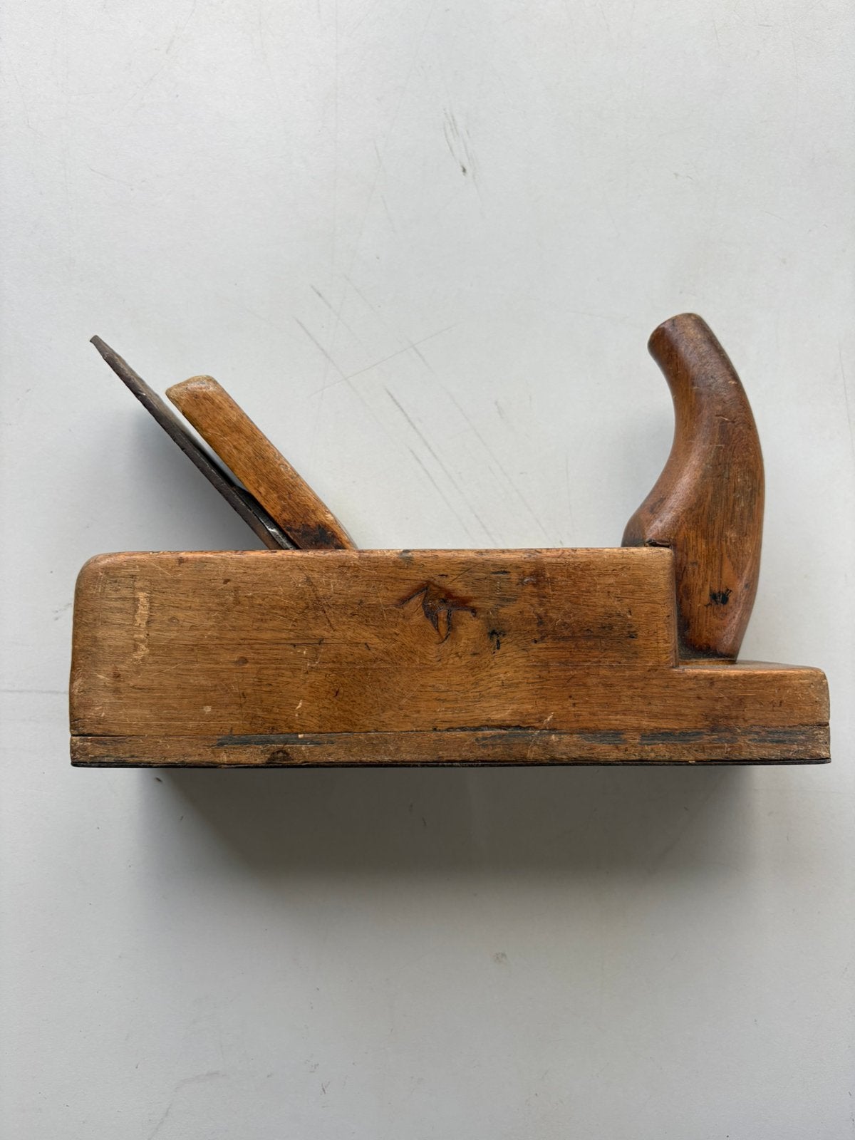 Oude houten timmermansschaaf ,hoorn antiek handgereedschap, Antiek en Kunst, Verzenden