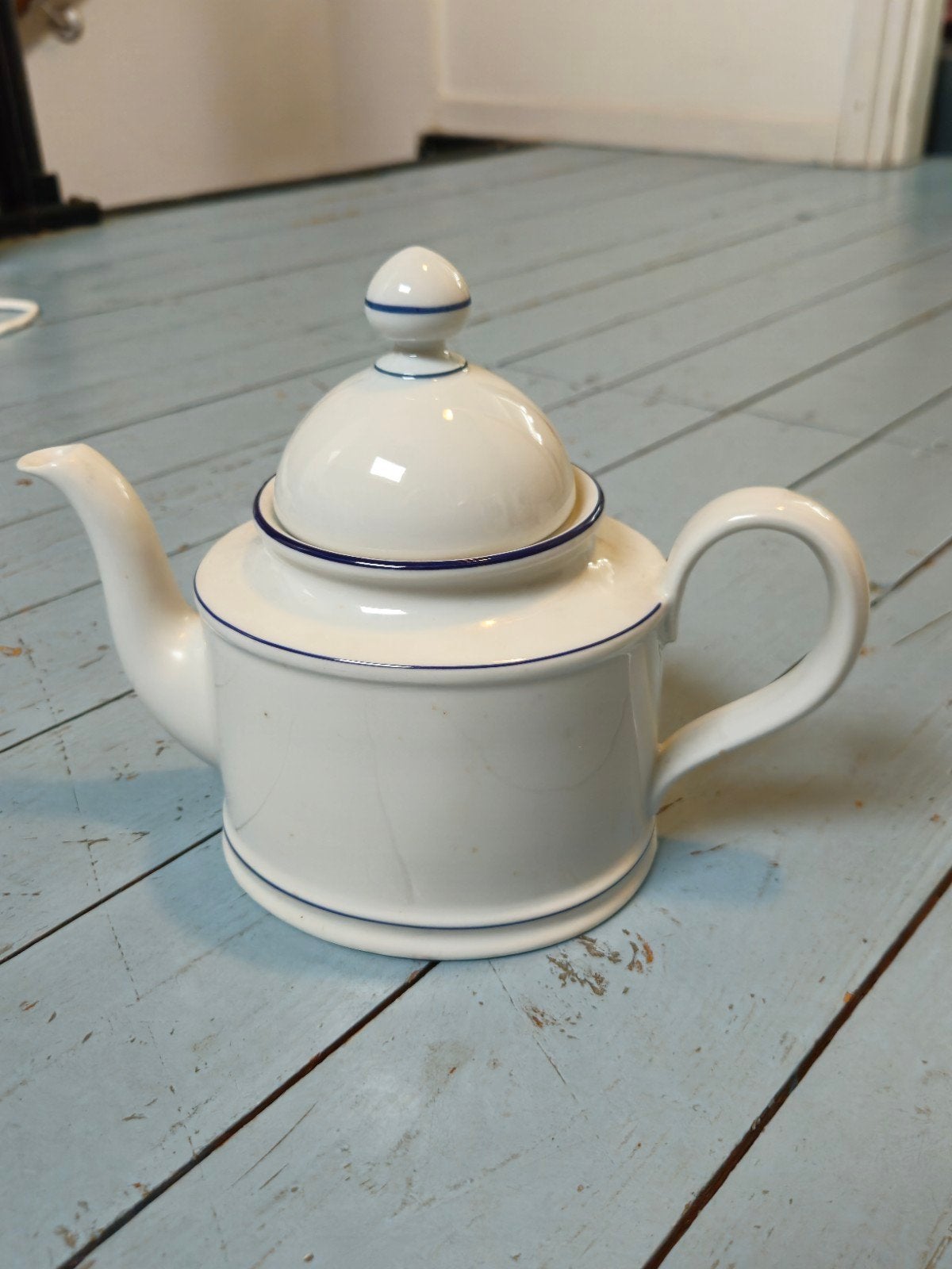 Retro blauw witte theepot Seltmann Weiden Renate, Ophalen of Verzenden