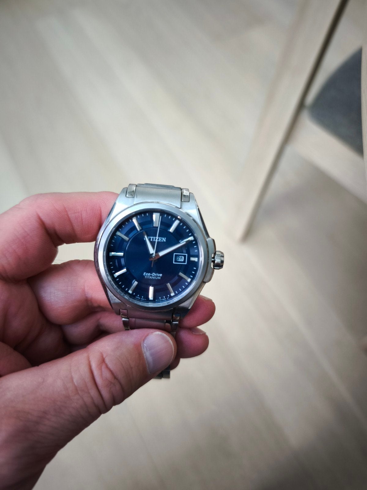 Prachtig Citizen Eco-Drive Titanium horloge met doos, Ophalen of Verzenden