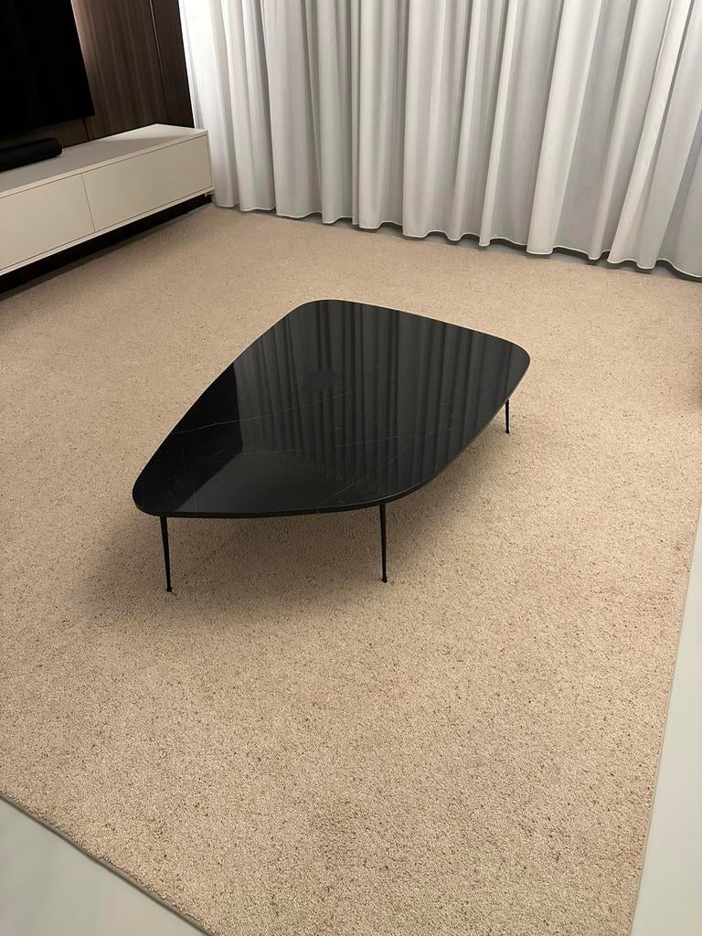 Salontafel | zwart marmer | design | nieuwprijs €1.100, Ophalen, Overige materialen, Gebruikt, 50 tot 100 cm