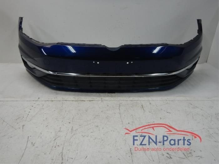 VW Golf 7 Facelift Voorbumper Mistlampen LC5B Atlantic Blue, Ophalen of Verzenden, Gebruikt, Voor, Bumper