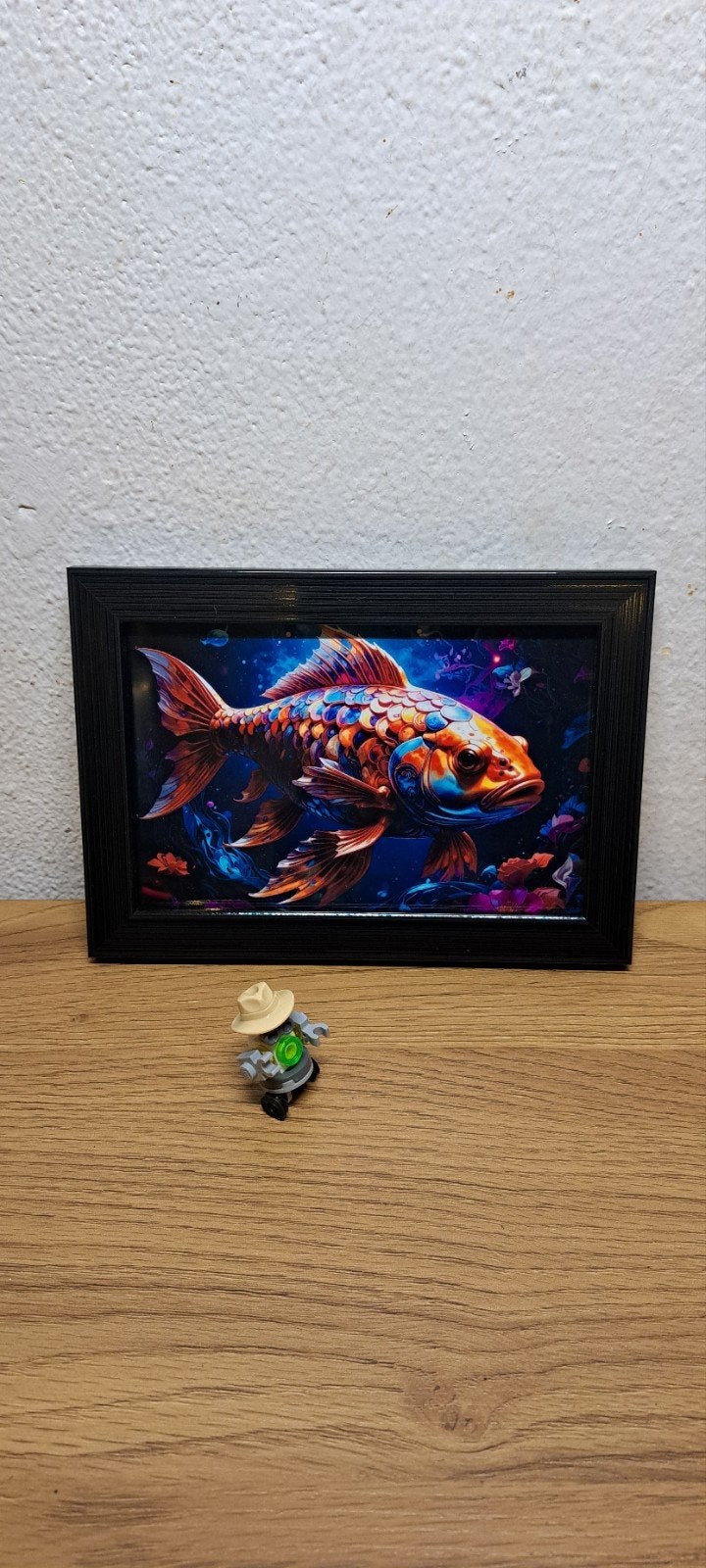 Kleurrijke Koi Karper Kunstprint in Lijst, Ophalen of Verzenden