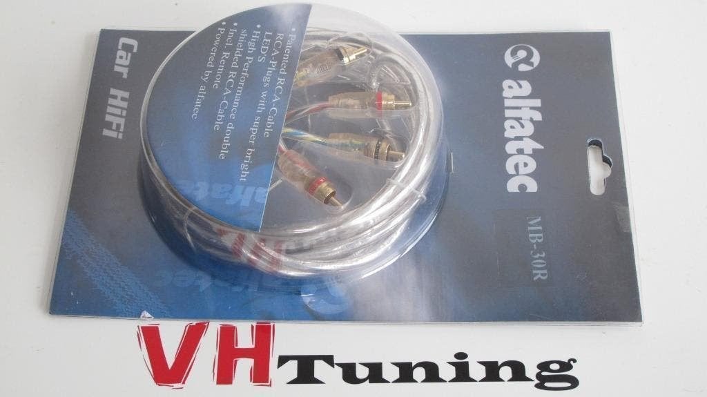 Alfatec MB-30R LED verlicht RCA signaal tulpkabel met remote, Ophalen of Verzenden, Nieuw