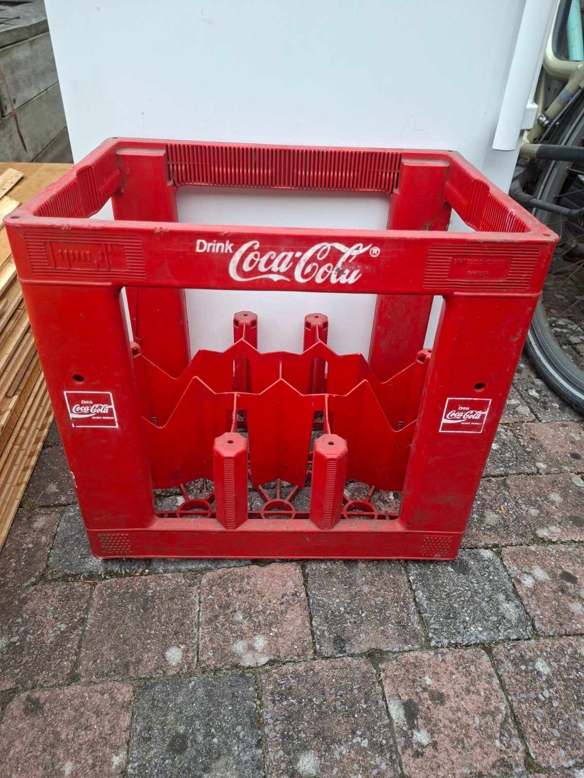 Vintage Coca-Cola krat - Rood plastic flessenrek, Huis en Inrichting, Woonaccessoires | Kisten, Gebruikt, Minder dan 50 cm, Ophalen of Verzenden