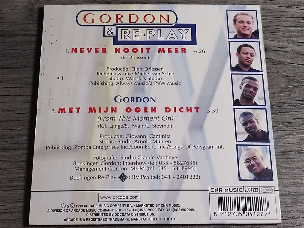 Gordon & Re-Play - Never Nooit Meer, Ophalen of Verzenden, Gebruikt, Nederlandstalig