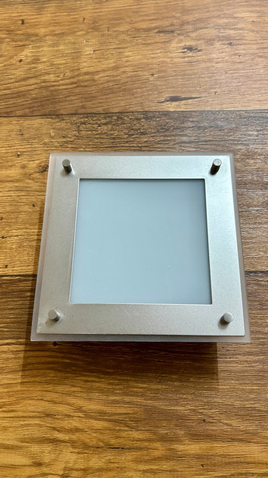 Moderne Plafonnière 18x18 cm - Vierkant Design, Ophalen, Zilver, Gebruikt, Modern