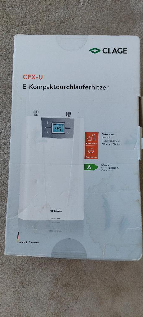 Clage CES-U heetwaterdoorstromer, Doe-het-zelf en Verbouw, Geisers en Boilers, Nieuw, Onderdeel, Minder dan 20 liter, Minder dan 3 jaar oud