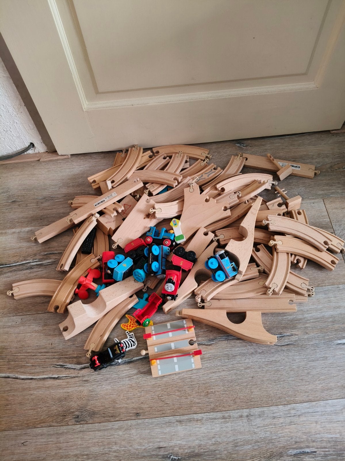 IKEA Lillabo Houten Treinbaan met Treinen en Accessoires, Ophalen, Gebruikt, Jongen of Meisje
