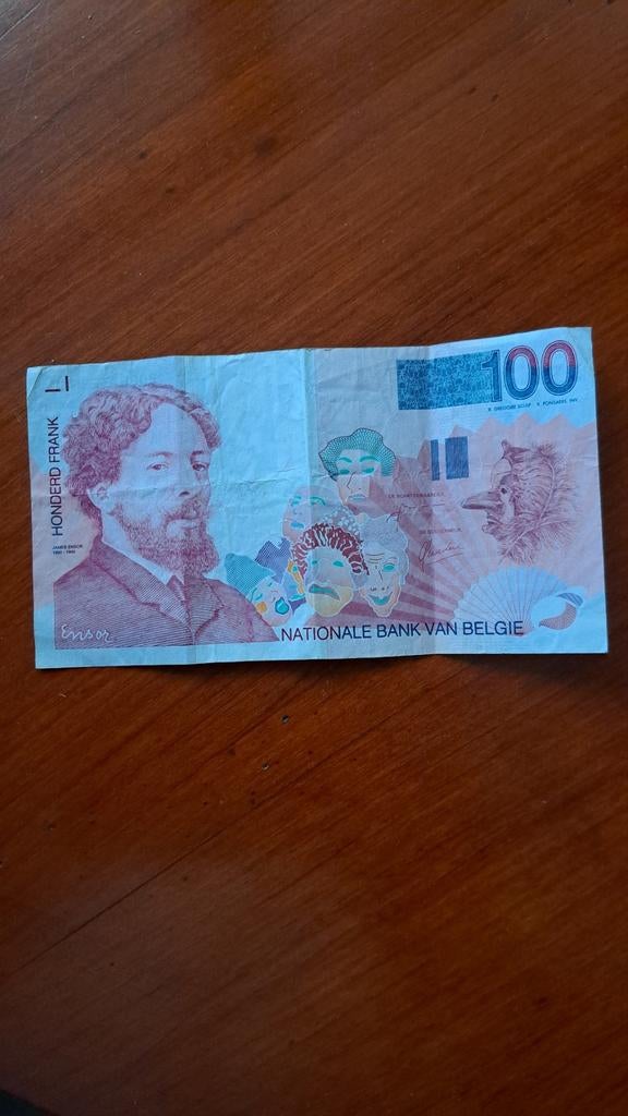 Bankbiljet 100 Belgische Franc, Ophalen, Euro's, Los biljet