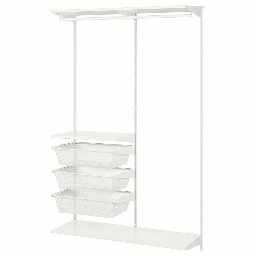 IKEA kledingkast systeem met manden en planken, Ophalen, 100 tot 150 cm, 50 tot 100 cm, Zo goed als nieuw