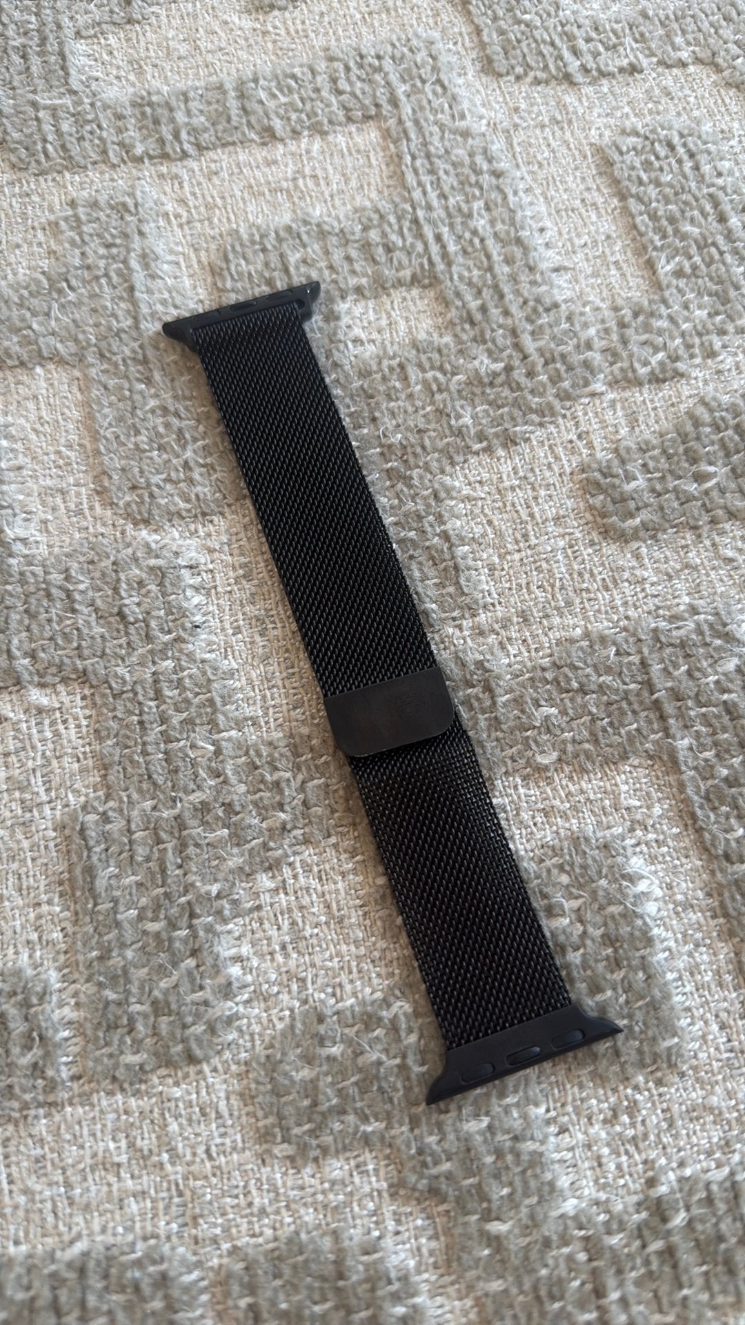 Apple watch bandje zwart milanees, Ophalen of Verzenden, Zo goed als nieuw, Zwart, IOS