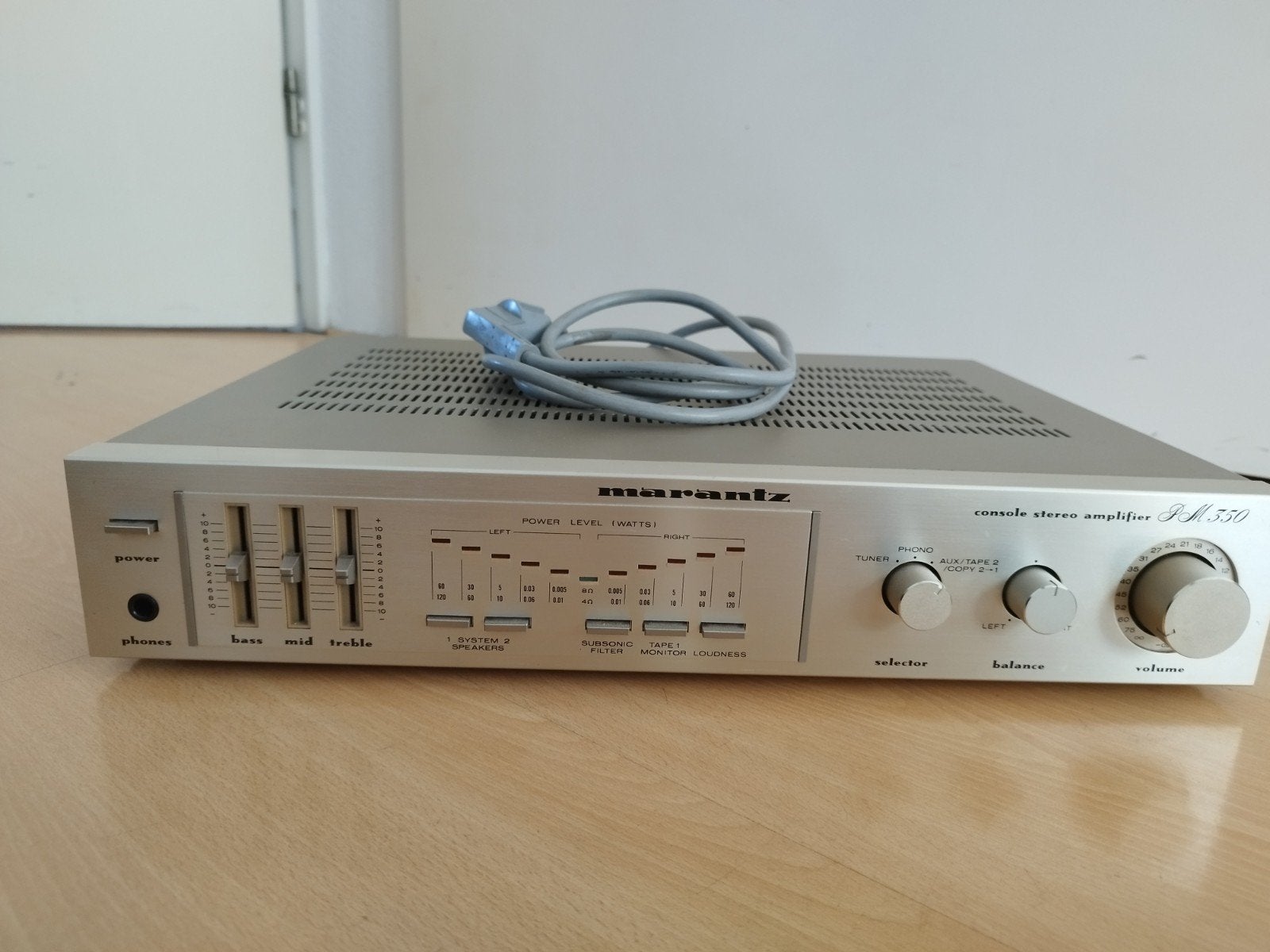 Marantz PM-350 versterker met Phono ingang., Refurbished, Ophalen, Marantz, Minder dan 60 watt
