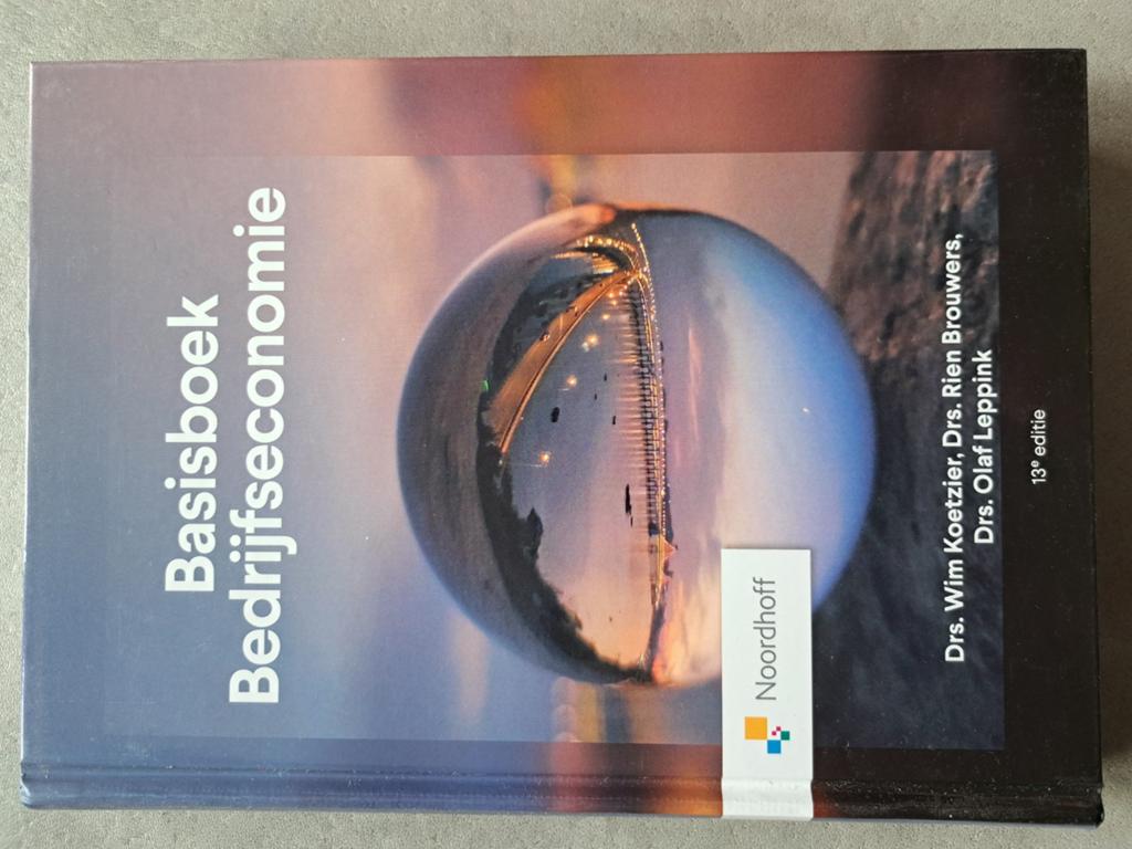 Basisboek Bedrijfseconomie - HBO Studieboek, Boeken, Studieboeken en Cursussen, Gelezen, Gamma, Wim Koetzier, Rien Brouwers, Olaf Leppink