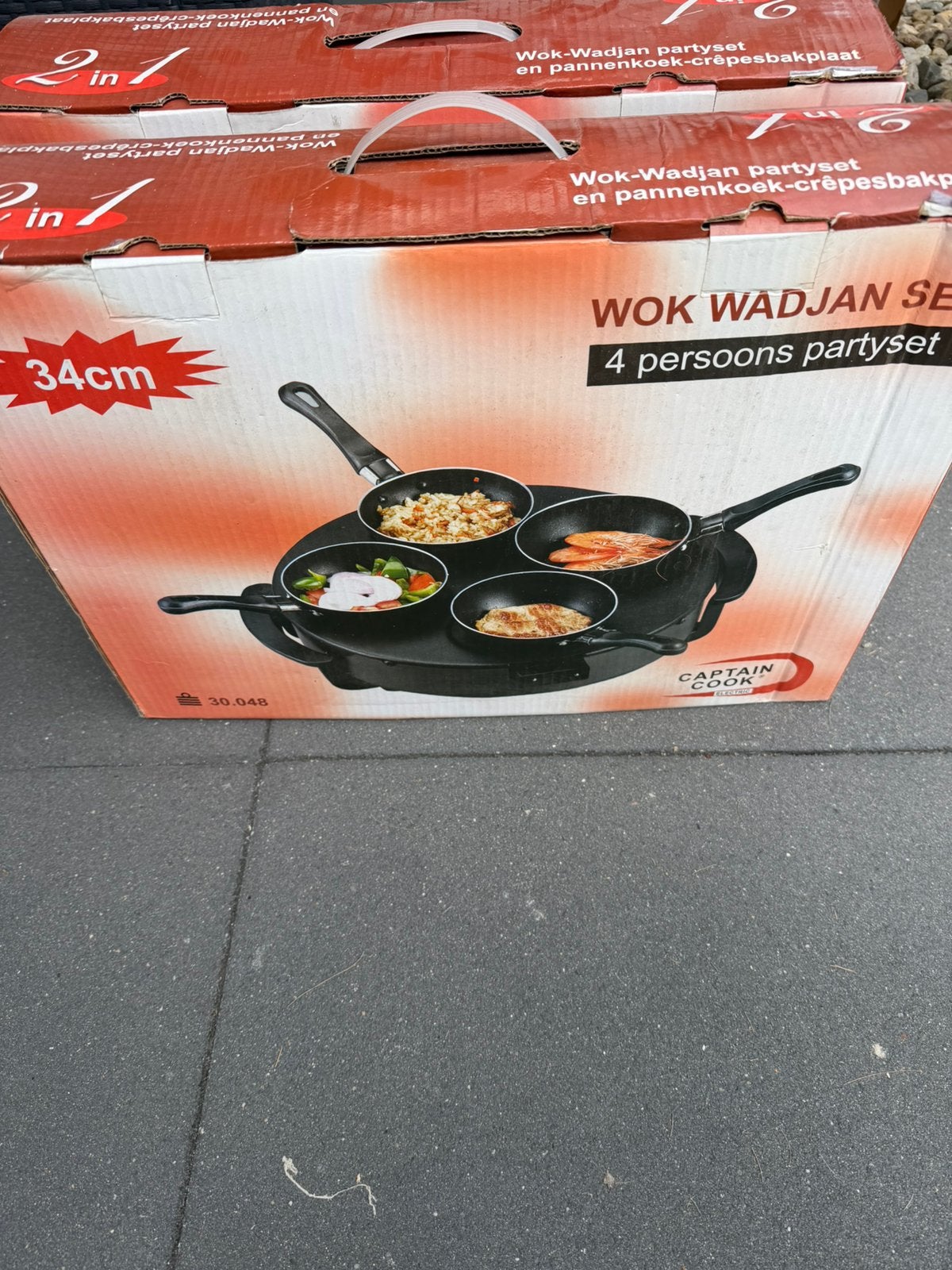 Elektrische Wok/wadjan/crepes/gourmet sets 2x, Witgoed en Apparatuur, Ophalen, Zo goed als nieuw, 4 t/m 7 personen