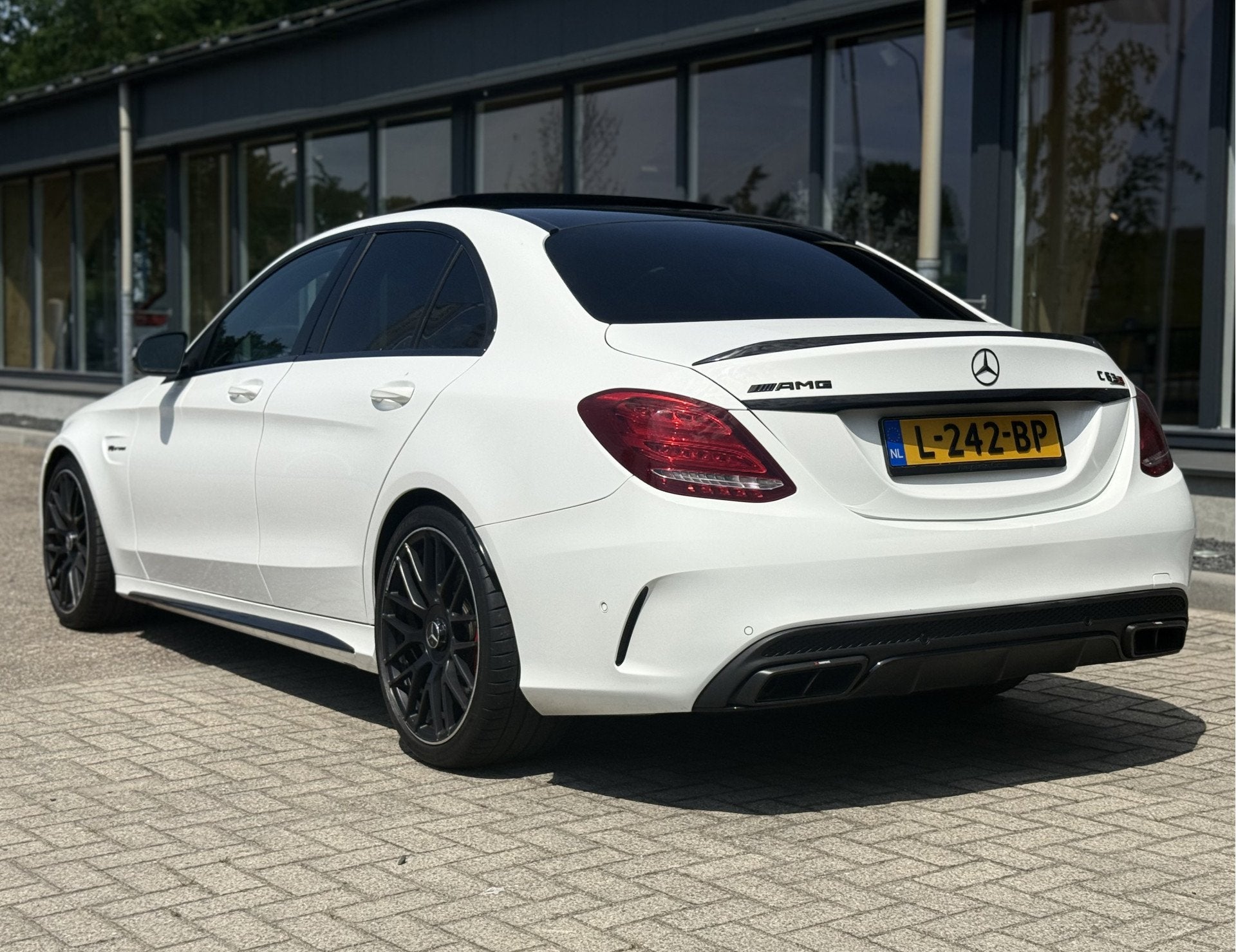 Mercedes-Benz C-Klasse AMG 63 S Akrapovic HUD Pano, Auto's, Automaat, Achterwielaandrijving, Gebruikt, 510 pk