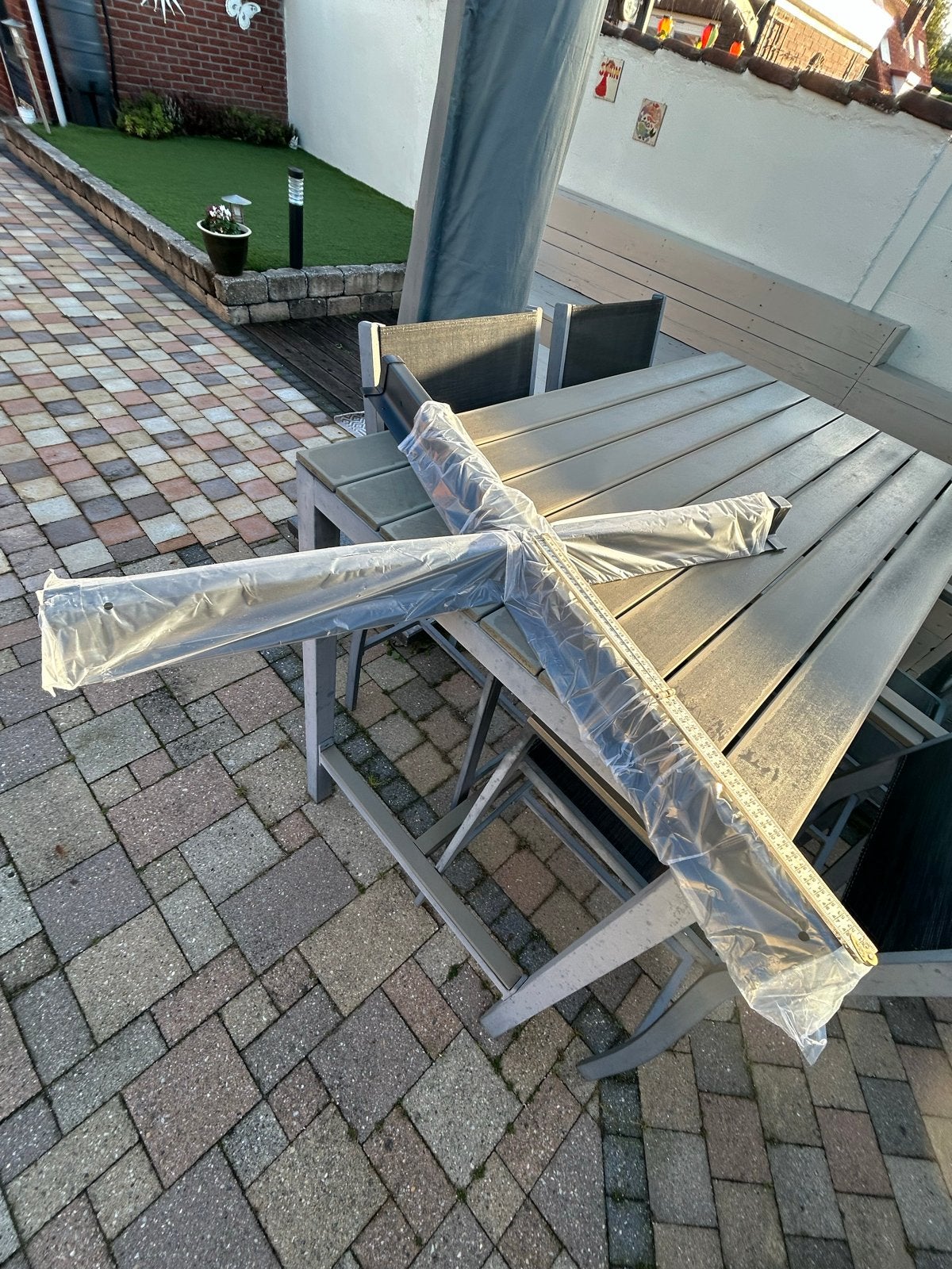 Kruisvoet voor zweefparasol - Nieuw in verpakking, Ophalen of Verzenden, Nieuw, Minder dan 1 meter, Parasolvoet