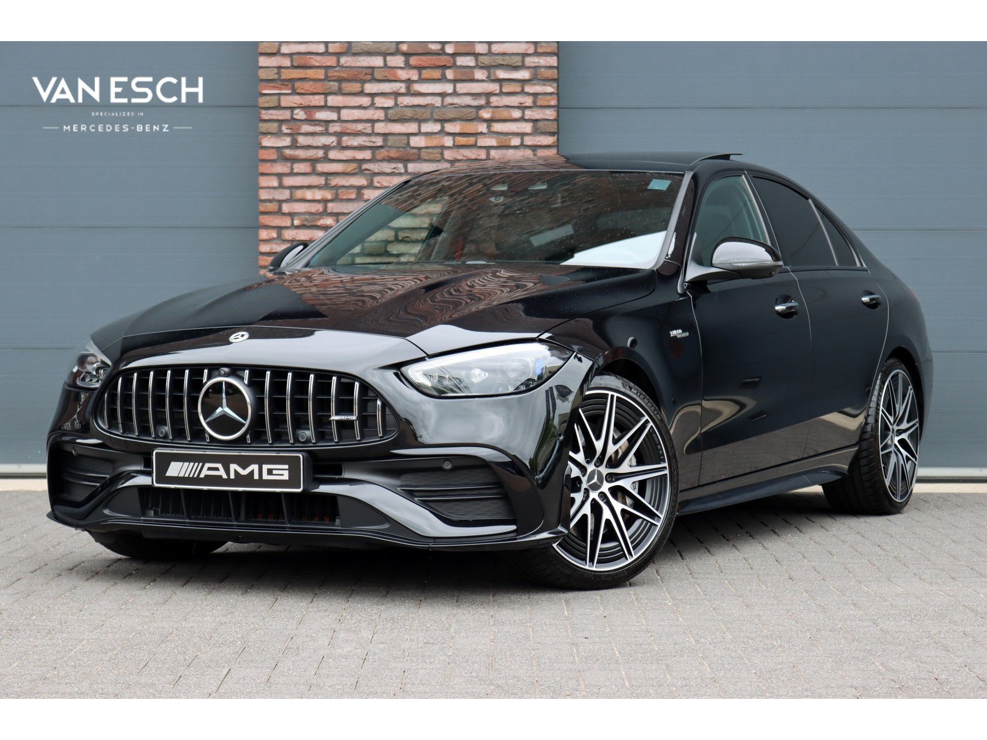 Mercedes-Benz C-Klasse AMG 43 4MATIC | 408pk | Achterasbestu, Auto's, Gebruikt, 4 cilinders, Zwart, Bedrijf