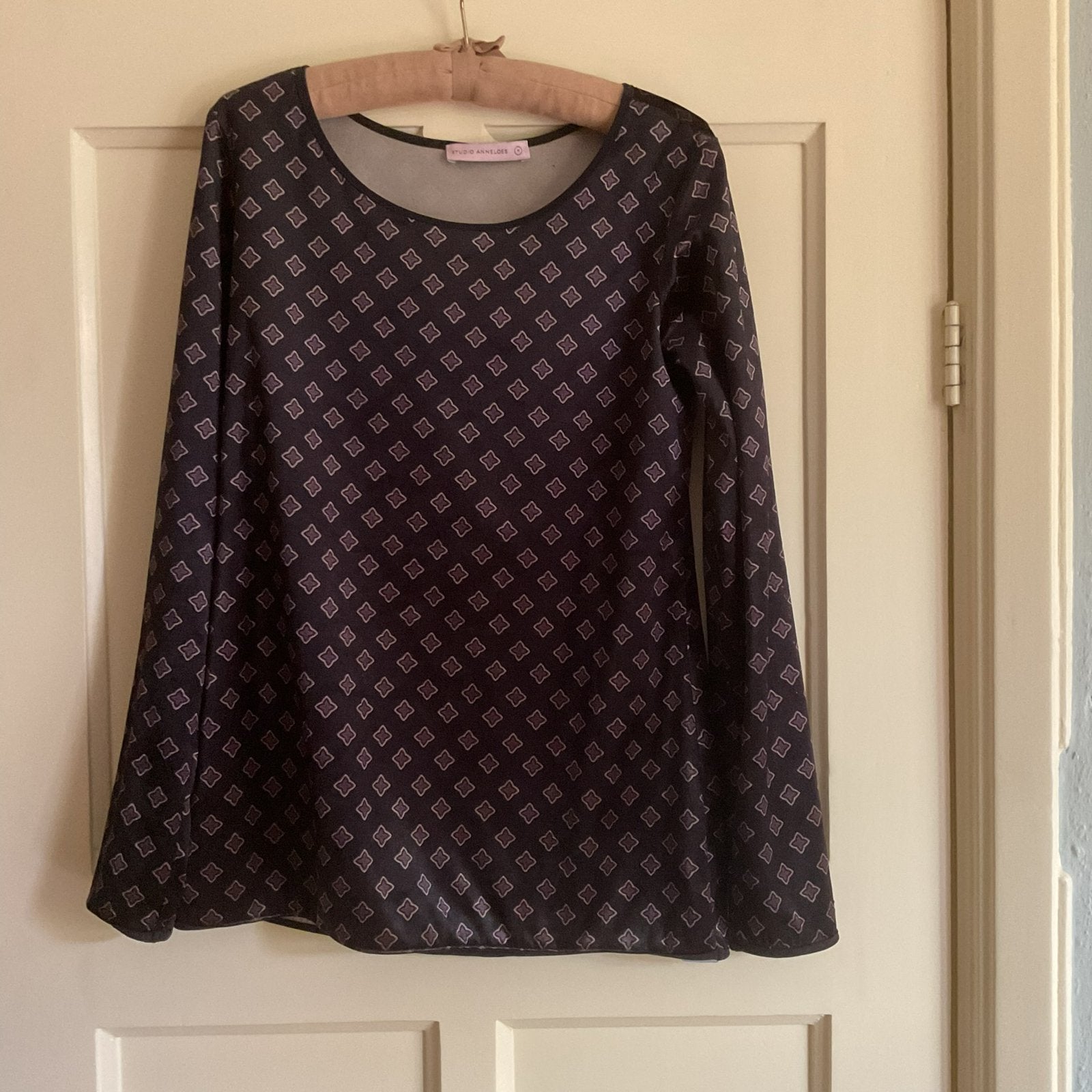 HELE MOOIE STUDIO ANNELOES VELOURS SHIRT MT M, Maat 38/40 (M), Studio Anneloes, Zwart, Ophalen of Verzenden