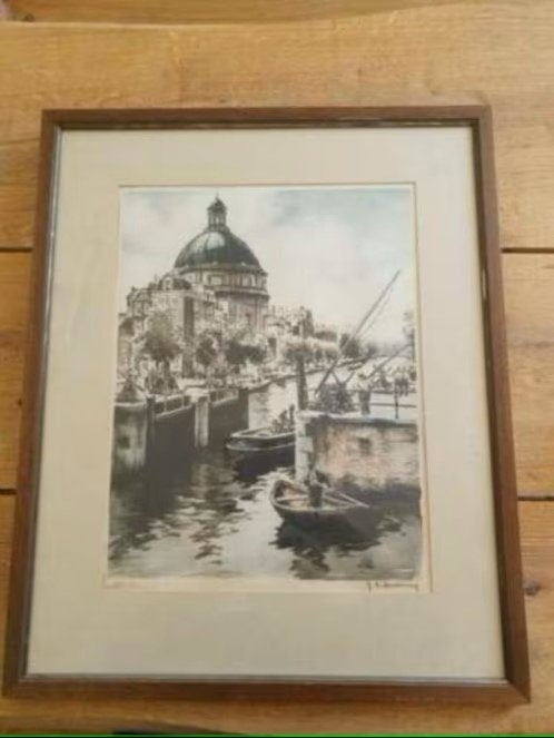 Roger Hebbelinck Amsterdam ronde Lutherse Kerk 241 /350, Antiek en Kunst, Ophalen