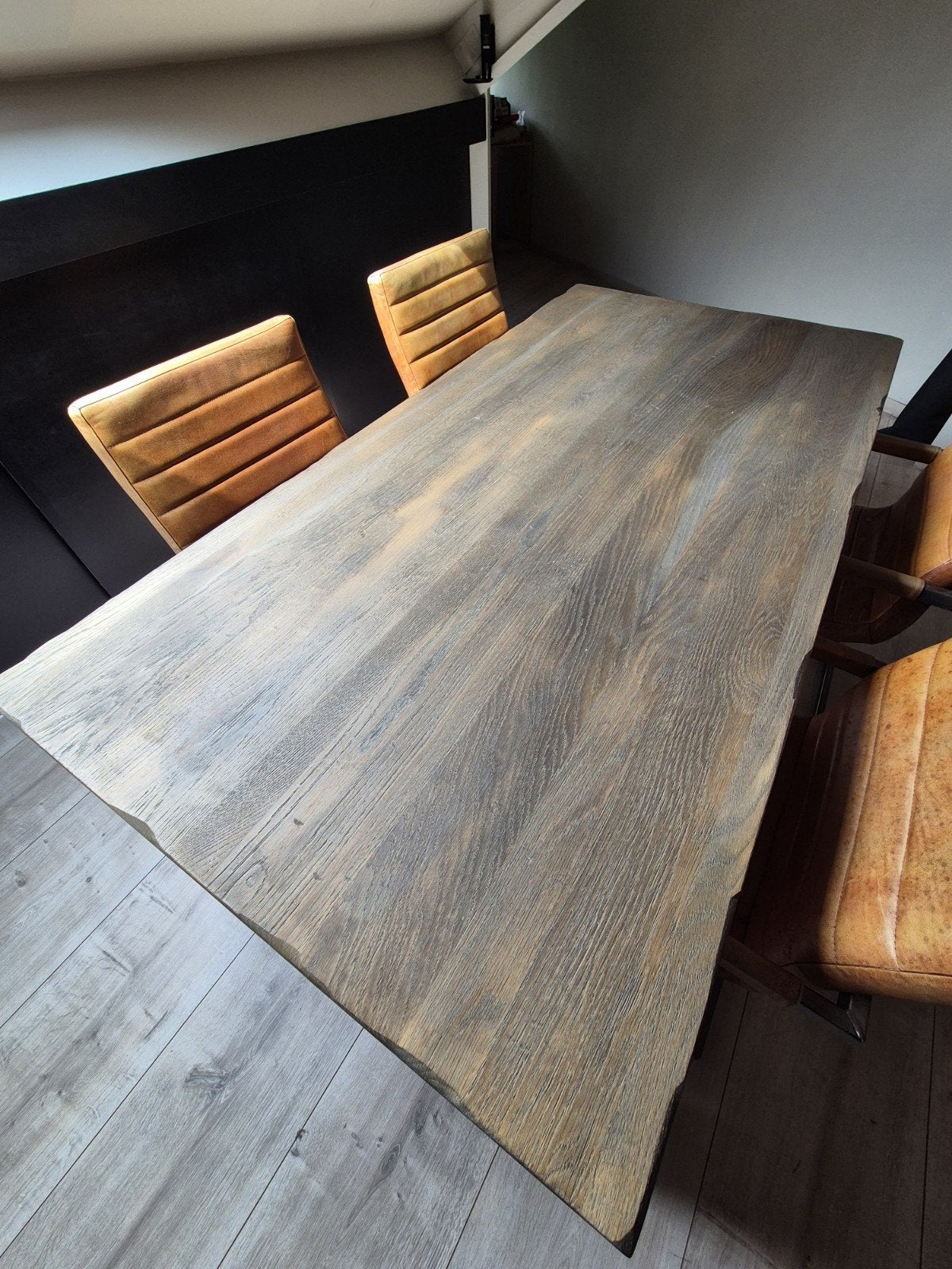 Eettafel, leren eetstoelen, salontafel, landelijke stijl, Ophalen, 50 tot 100 cm, Pronto serie, Rechthoekig