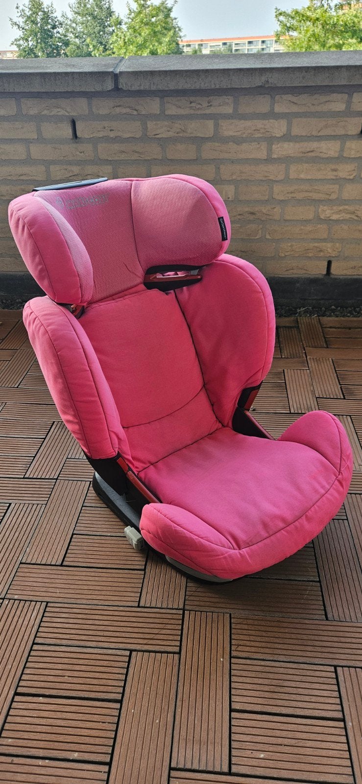 Maxi-Cosi RodiFix autostoel met Isofix (roze), Ophalen, Gebruikt, 15 t/m 36 kg, Verstelbare rugleuning