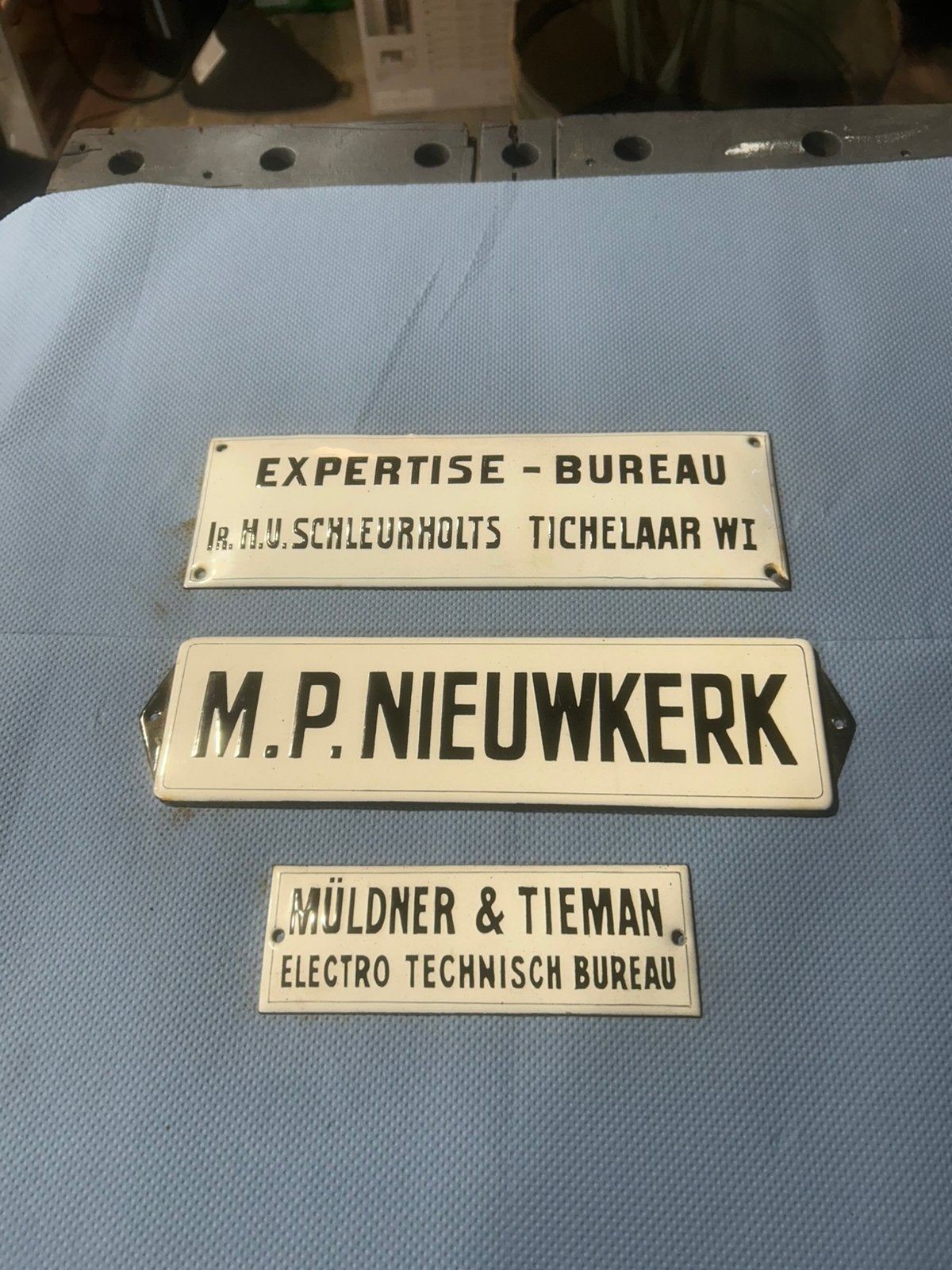 Oude emaille bordjes, Ophalen of Verzenden