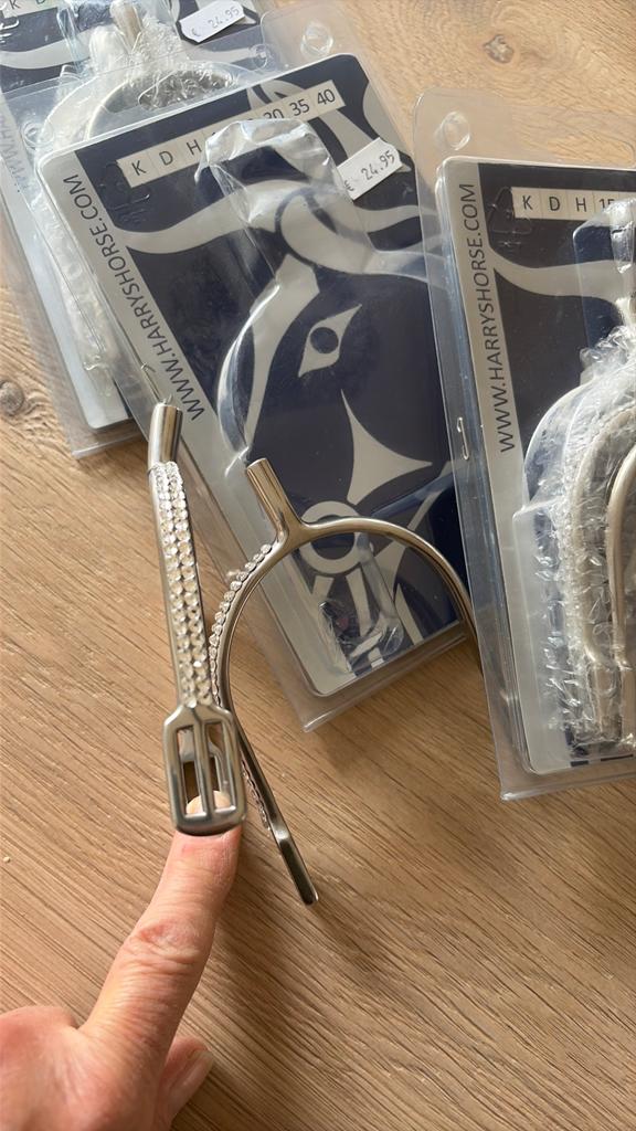 Sporen met stras steentjes staaf D20, Dieren en Toebehoren, Ophalen of Verzenden, Nieuw, Dressuur