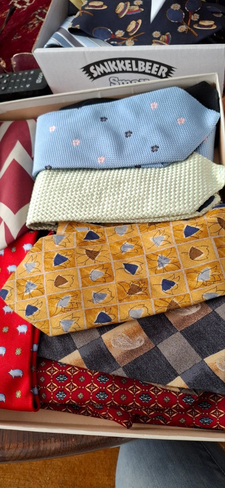 Diverse collectie van 10 heren dassen, Meerkleurig, Ophalen of Verzenden, Diverse merken, Met patroon