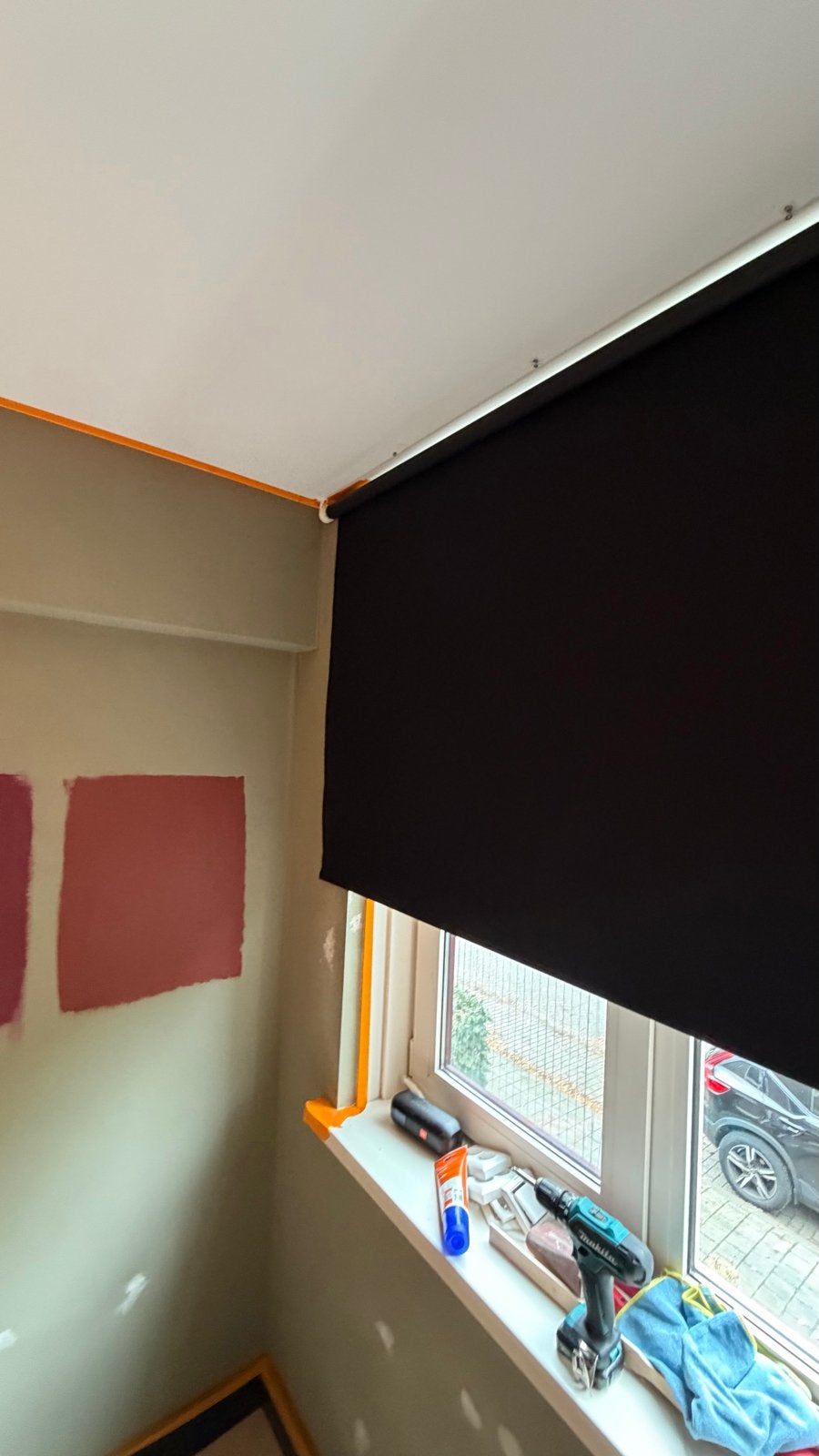 IKEA FRIDANS Rolgordijn Zwart Verduisterend 160x195 cm, Gebruikt, Verduisterend, Zwart, Ophalen of Verzenden