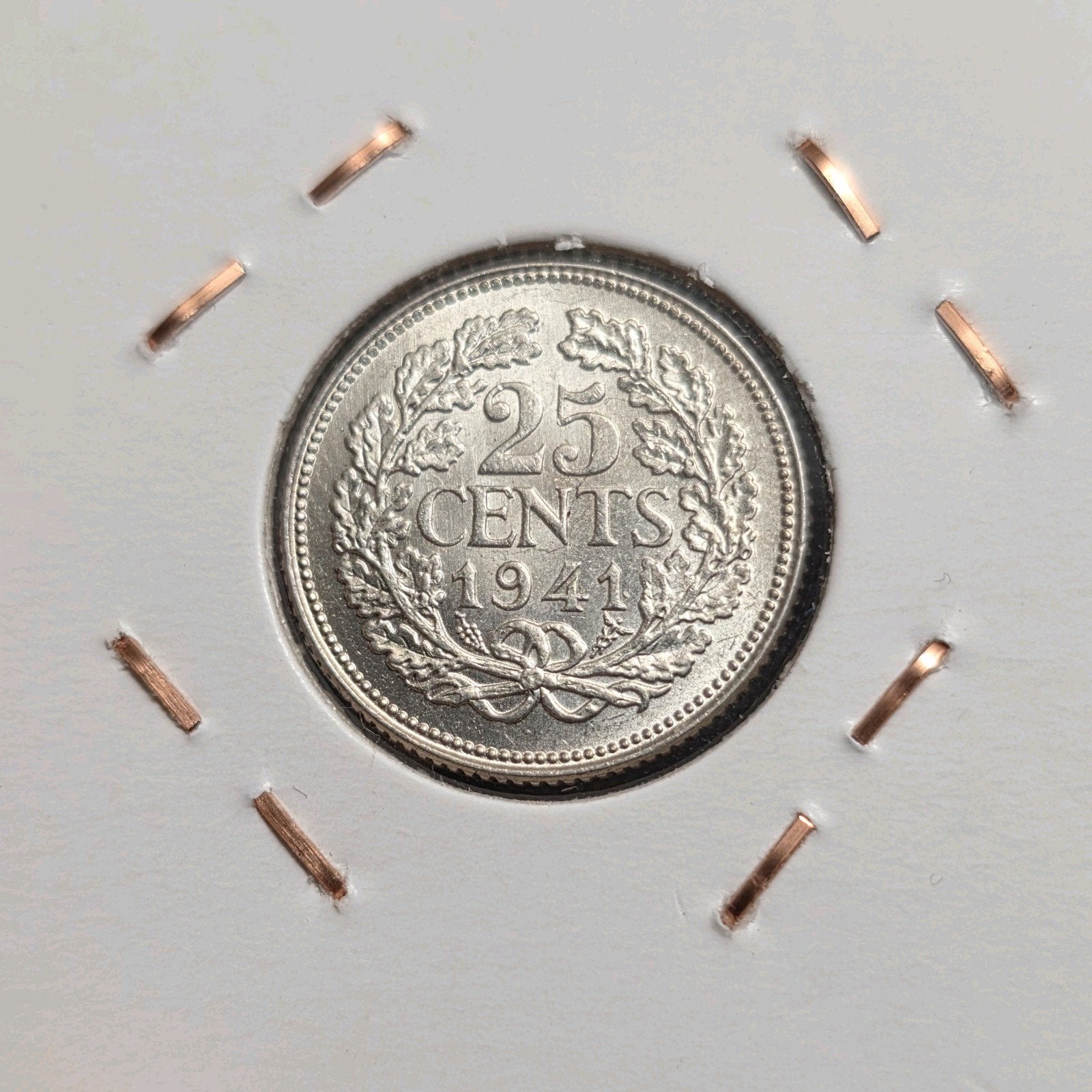 25 cent 1941 Nederland, Verzenden, Koningin Wilhelmina, 25 cent, Zilver