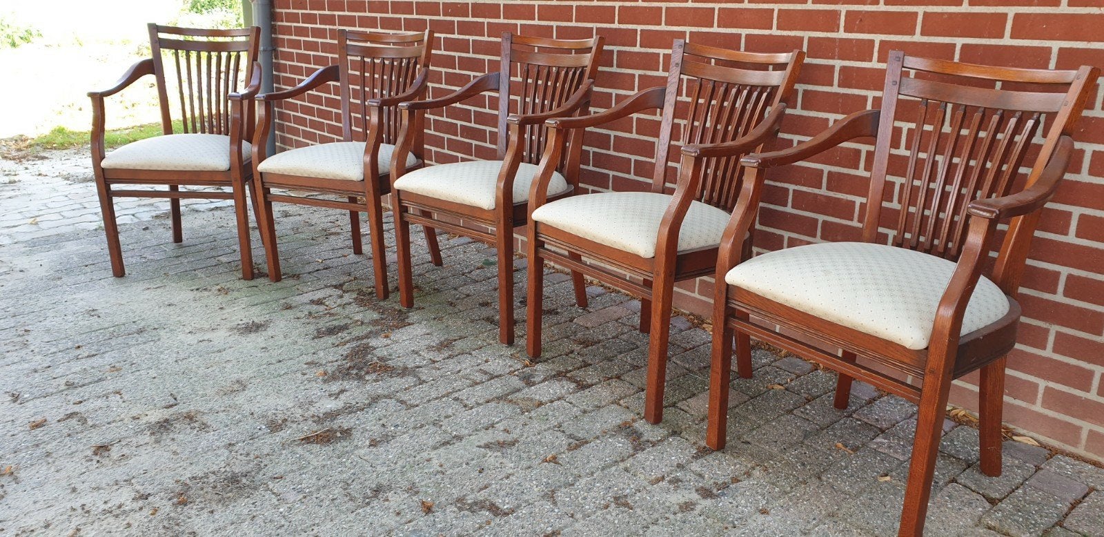 5 Bannink Jugendstil eetkamer armstoelen, Ophalen