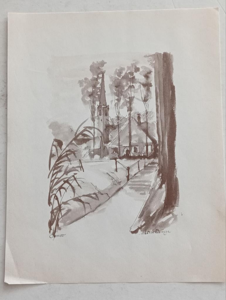 Opmeer print, Antiek en Kunst, Ophalen of Verzenden