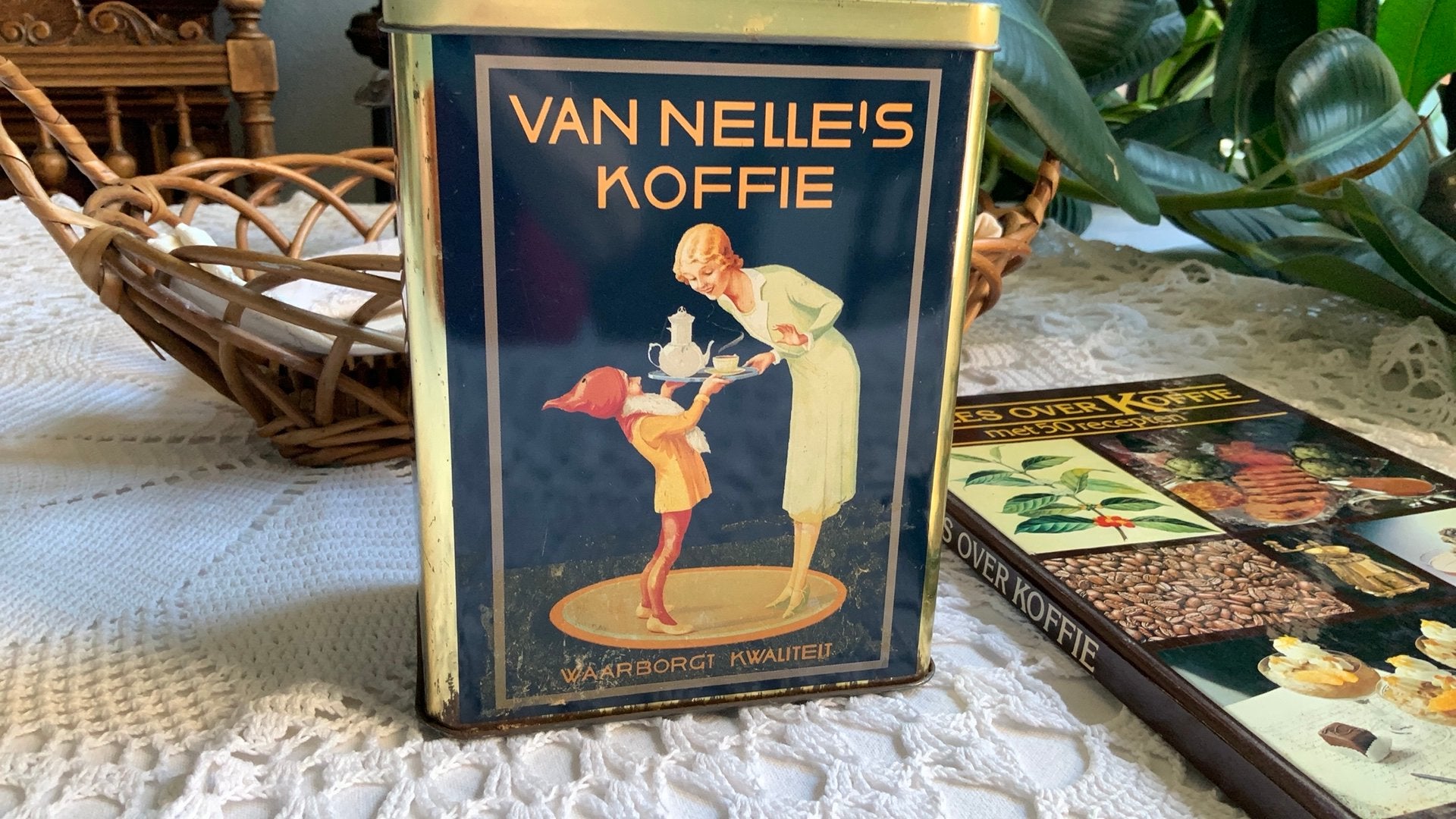 Vintage Van Nelle koffieblik, Ophalen of Verzenden, Gebruikt, Koffie, Van Nelle