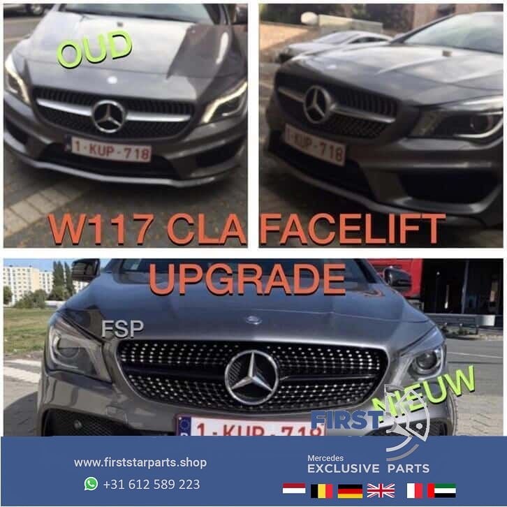 MB W117 CLA Facelift Bumper UPGRADE 2018 + spuiten + montage, Ophalen, Gebruikt, -, Voor