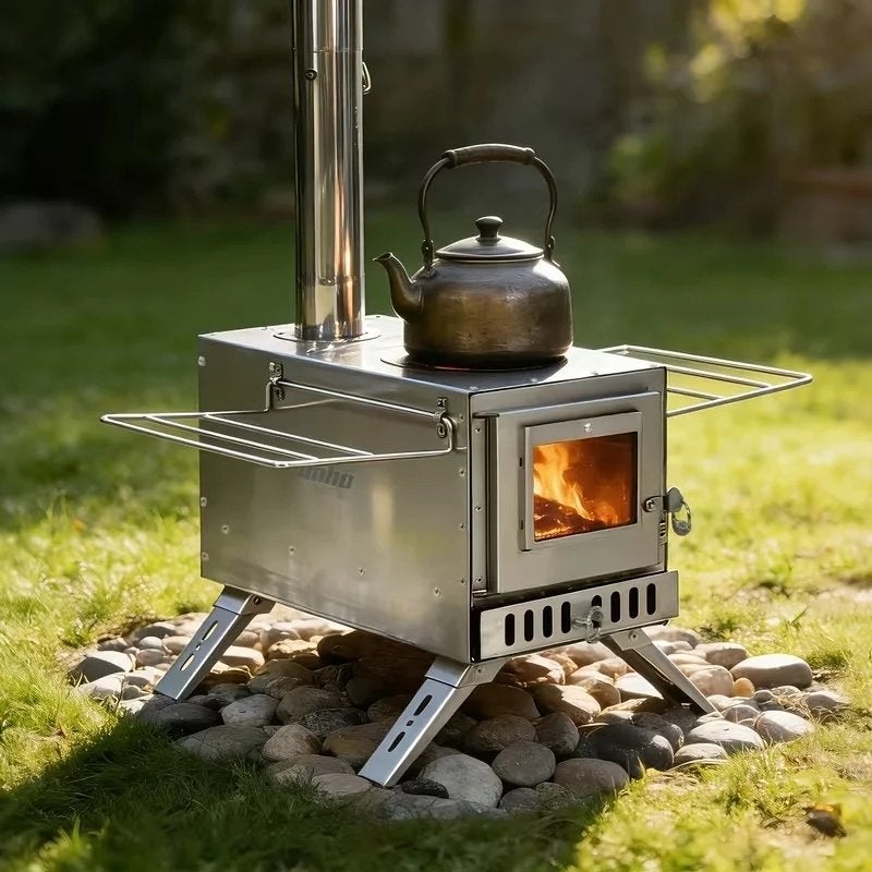 Wizz Fire Tent Kachel/Stove RVS, Outdoorsportshop, Nieuw, WizzFire, Info@outdoorsportshop.nl