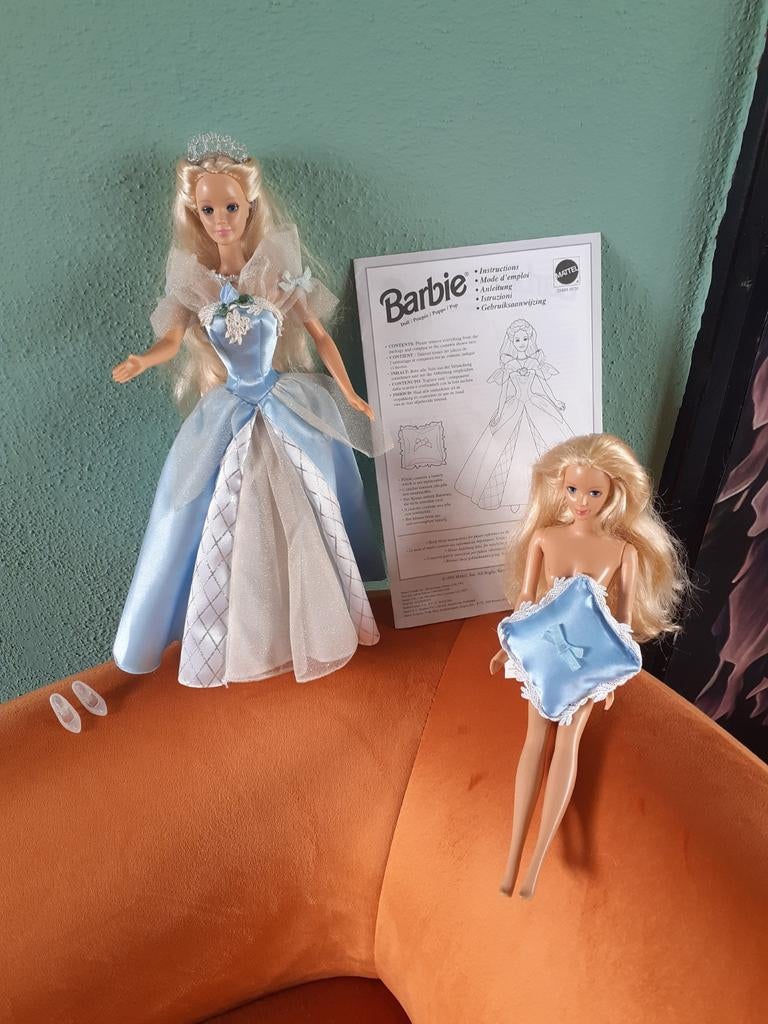 Barbie Sleeping beauty jaren 90, Verzamelen, Poppen, Ophalen, Zo goed als nieuw, Pop