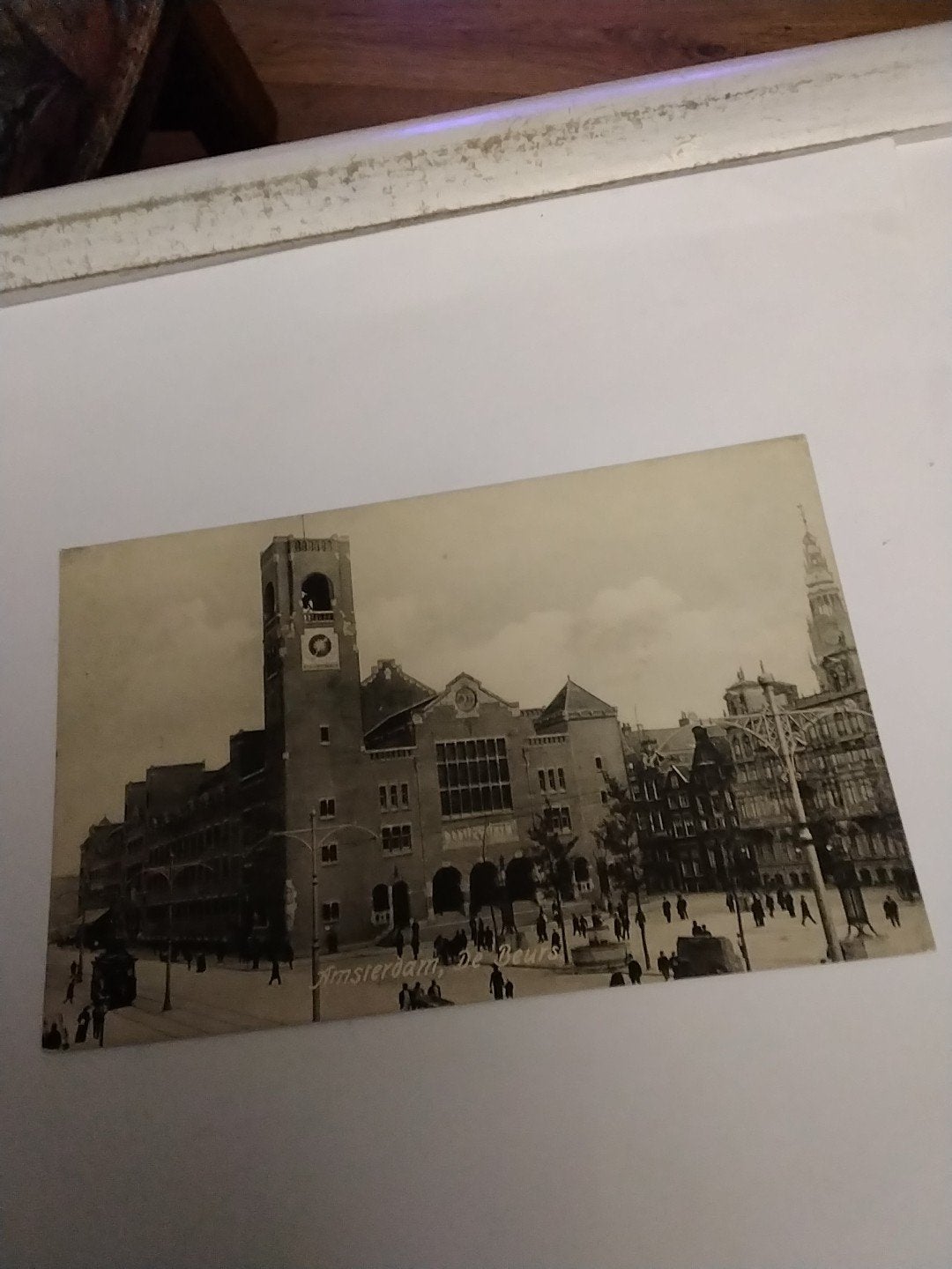 Oude ansichtkaart Amsterdam de Beurs 1908, Ophalen of Verzenden, Voor 1920, Gelopen, Noord-Holland