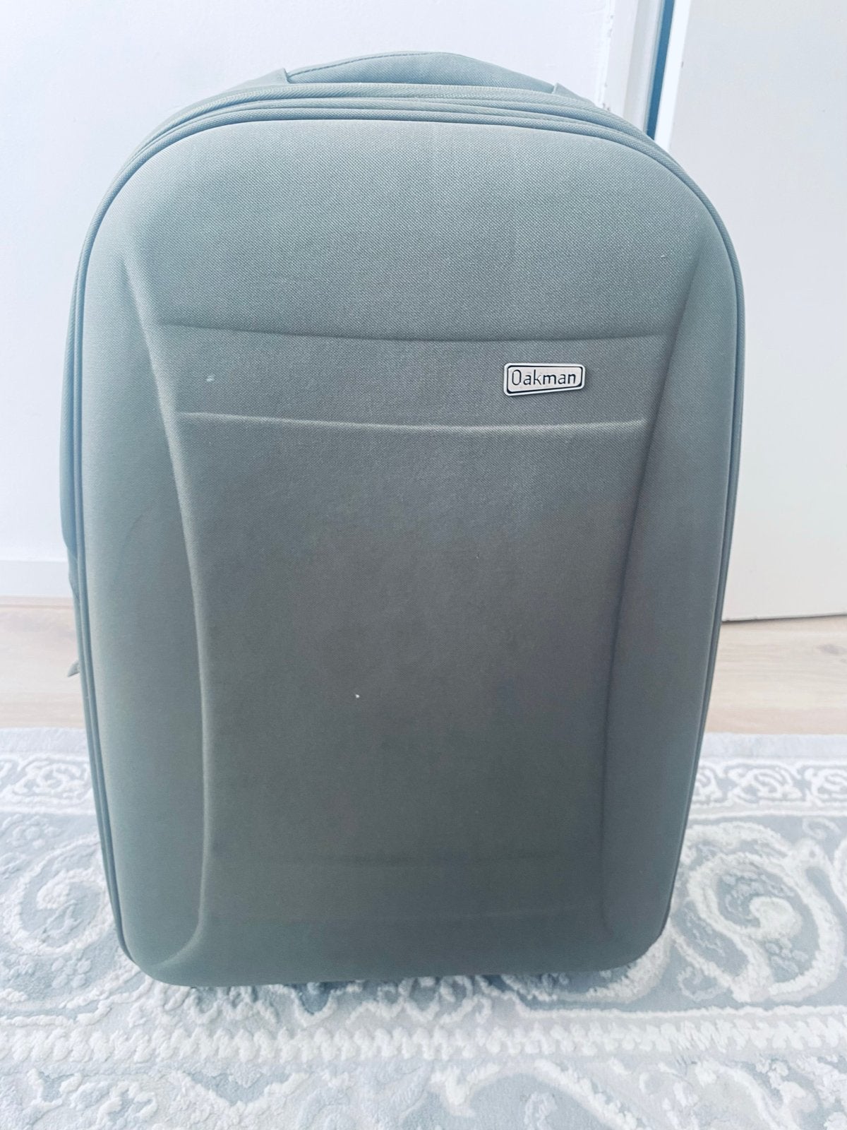 Oakman Koffer - Handbagage - Groen - Met Wieltjes, 40 tot 60 cm, 20 tot 30 cm, Ophalen of Verzenden, Zo goed als nieuw