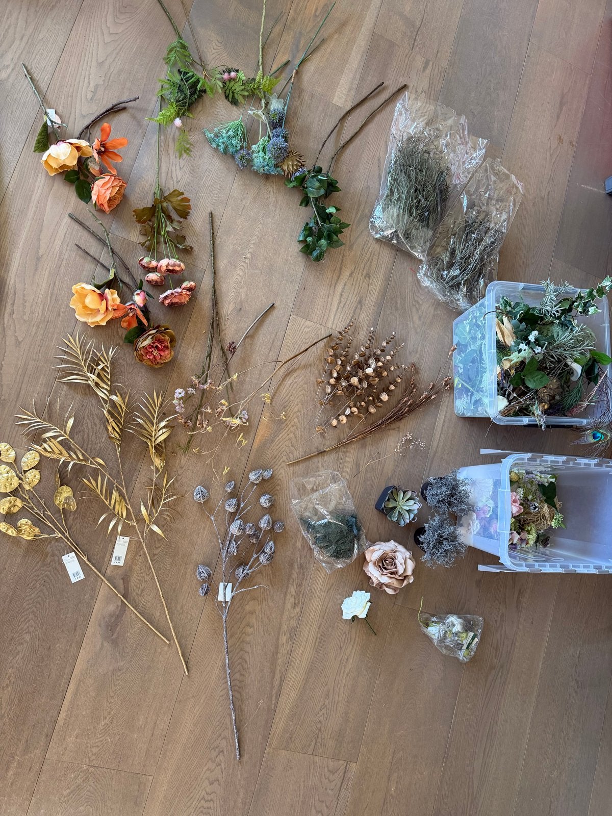Kunstbloemen en kunsttakken voor creatief bloemschikken diy, Huis en Inrichting, Binnen, Gebruikt, Kunstbloem, Ophalen of Verzenden