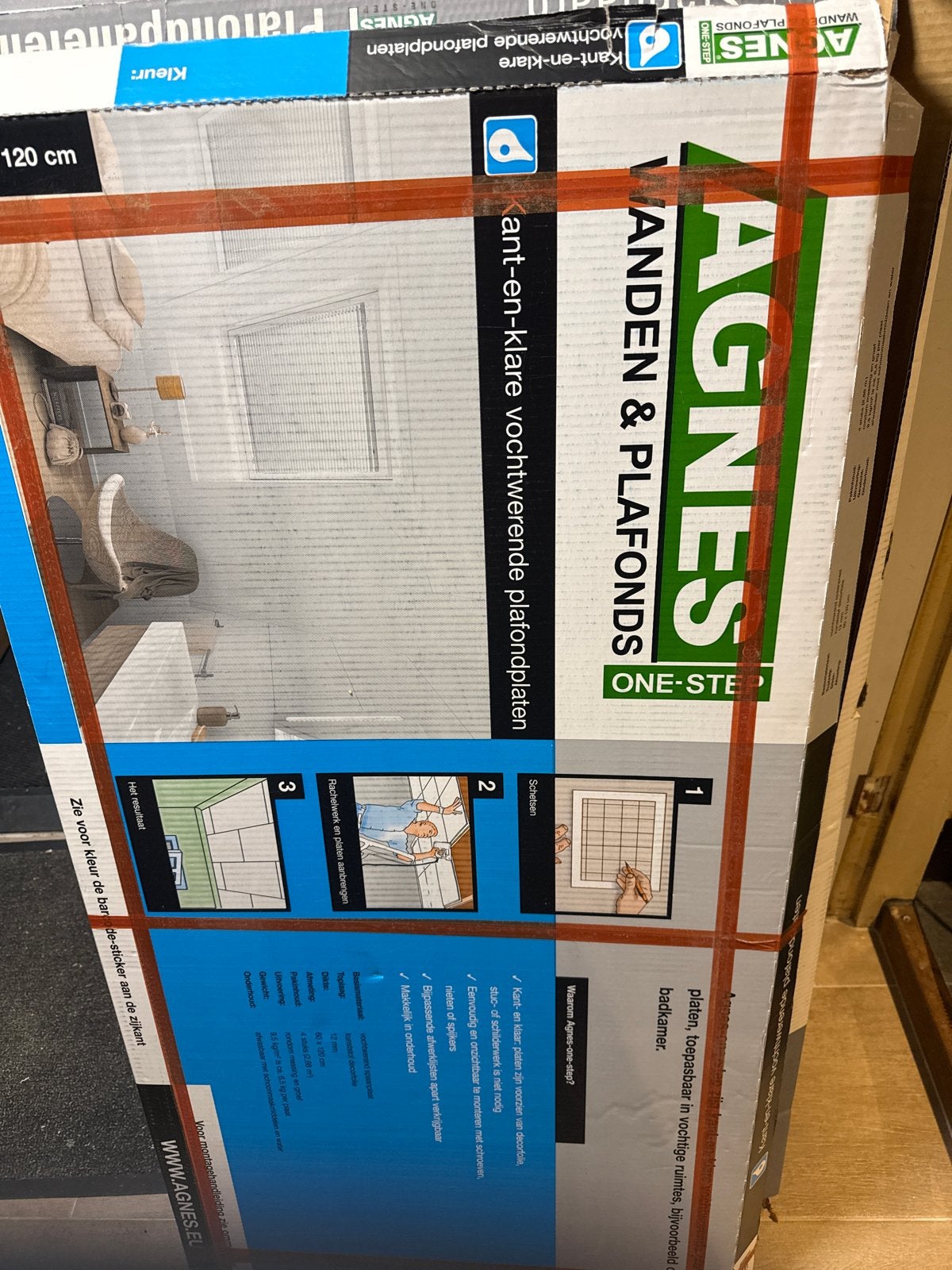 Agnes One-Step plafondplaat wit stucco vochtige ruimtes, Doe-het-zelf en Verbouw, Ophalen, Nieuw, Overige materialen, Minder dan 20 mm
