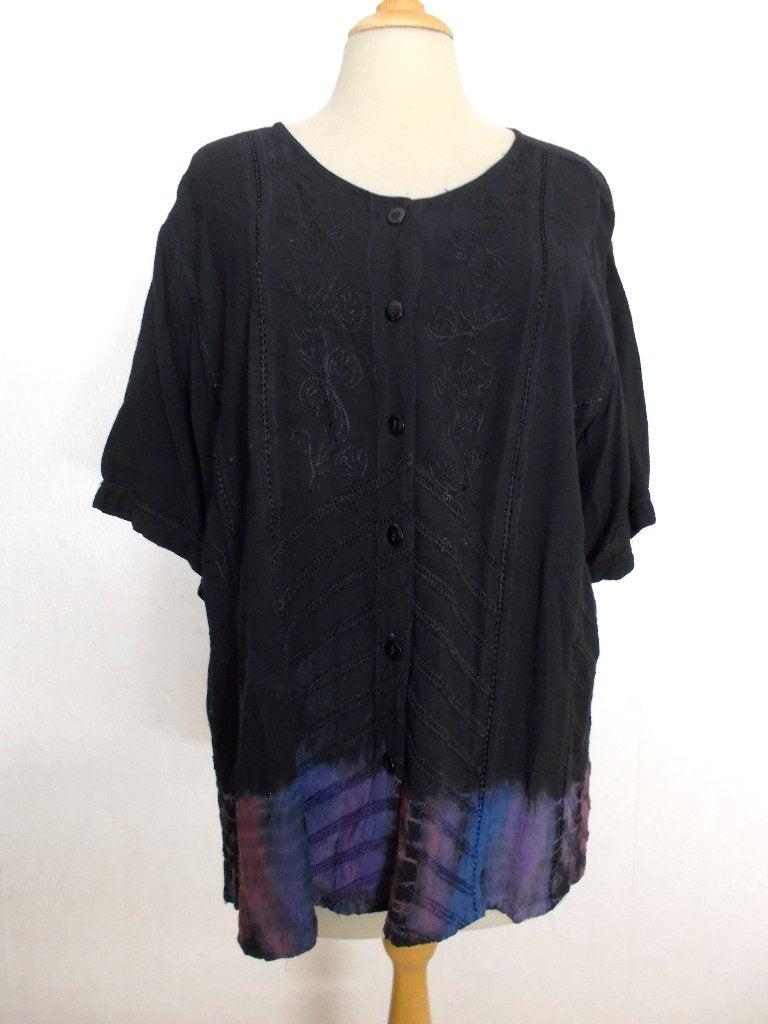 Aparte tuniek/top met borduursels van Rapp! XL, Kleding | Dames, Overige kleuren, Verzenden, Maat 46/48 (XL) of groter, Zo goed als nieuw