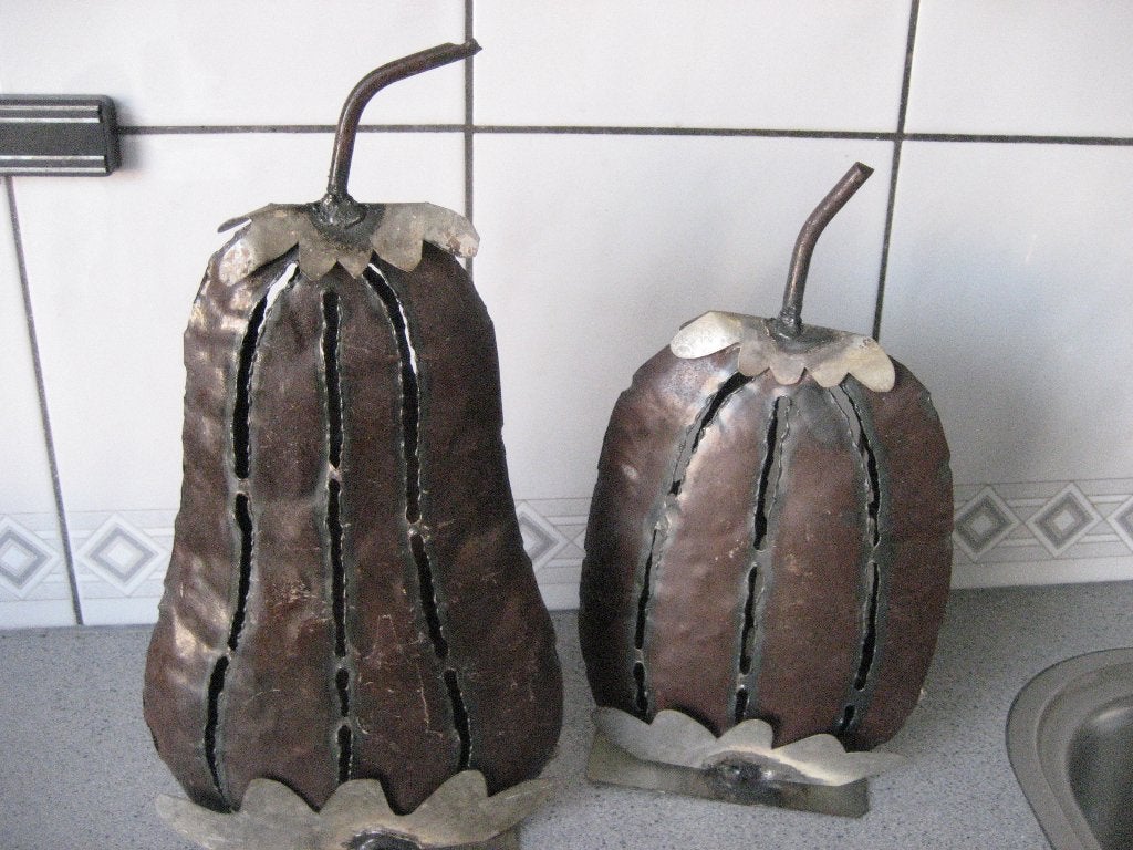 bronzen appel en peer, Ophalen, Brons