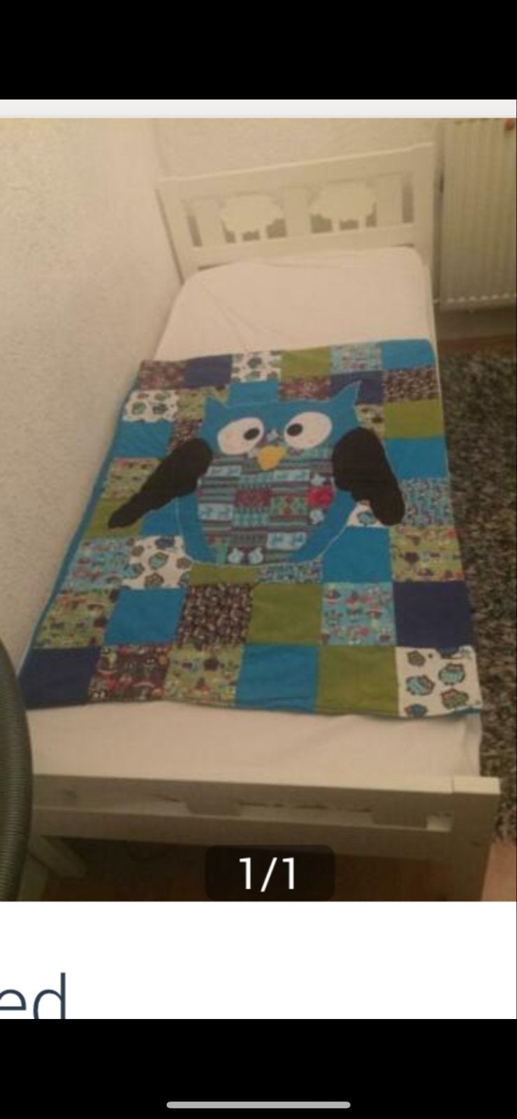 Eenpersoonsbed met matras, Kinderen en Baby's, Kinderkamer | Bedden, Ophalen, Gebruikt, 70 tot 85 cm, Matras