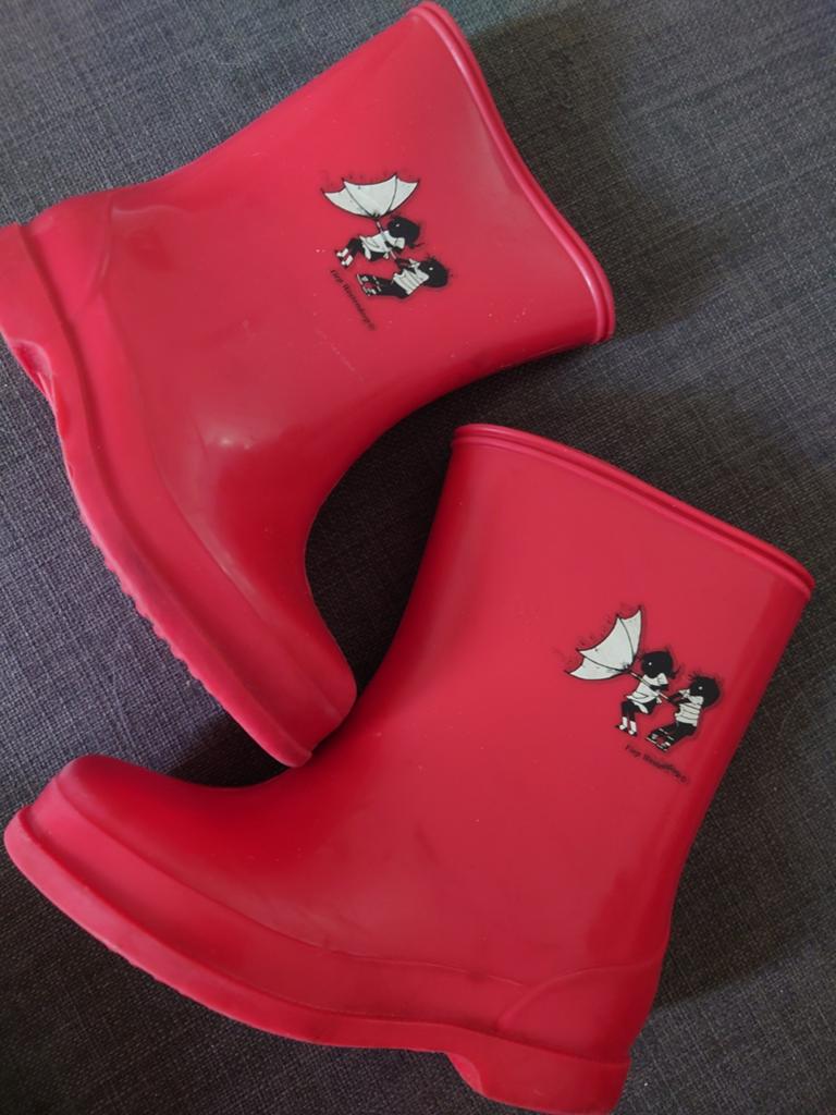 Hema regenlaarsjes maat 24 rood, Gebruikt, Jongen of Meisje, Ophalen of Verzenden, Laarzen