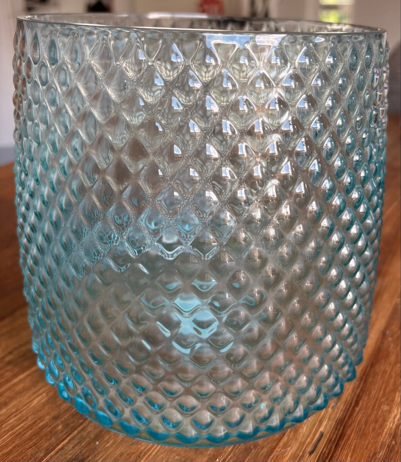 Riverdale Hurricane Ocean Blue Glazen Vaas, Ophalen, Blauw, Minder dan 50 cm, Glas