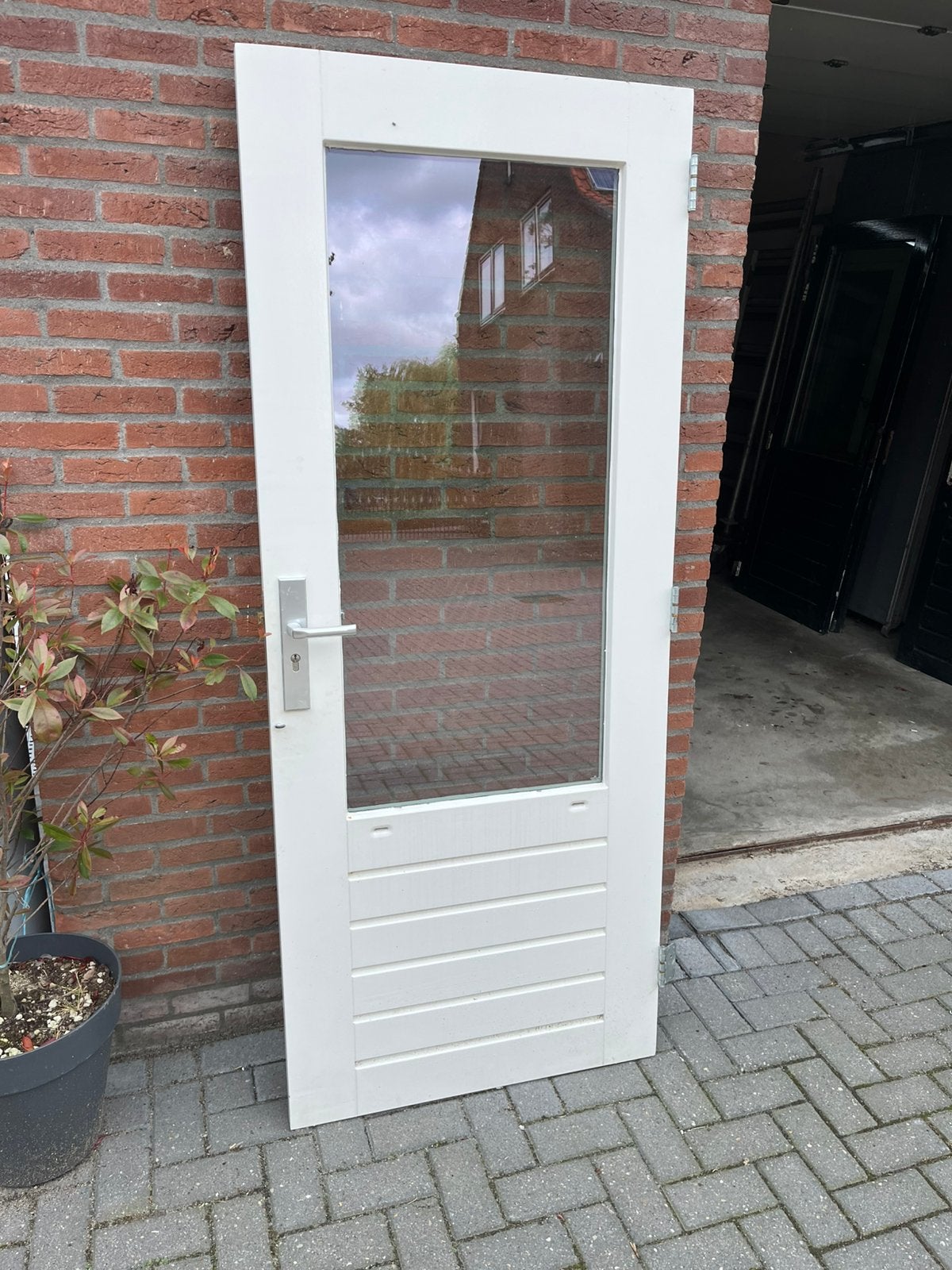 Hardhout achterdeur  201,5 x 82,7 cm, Doe-het-zelf en Verbouw, Deuren en Horren, Ophalen, 80 tot 100 cm, 200 tot 215 cm, Hout