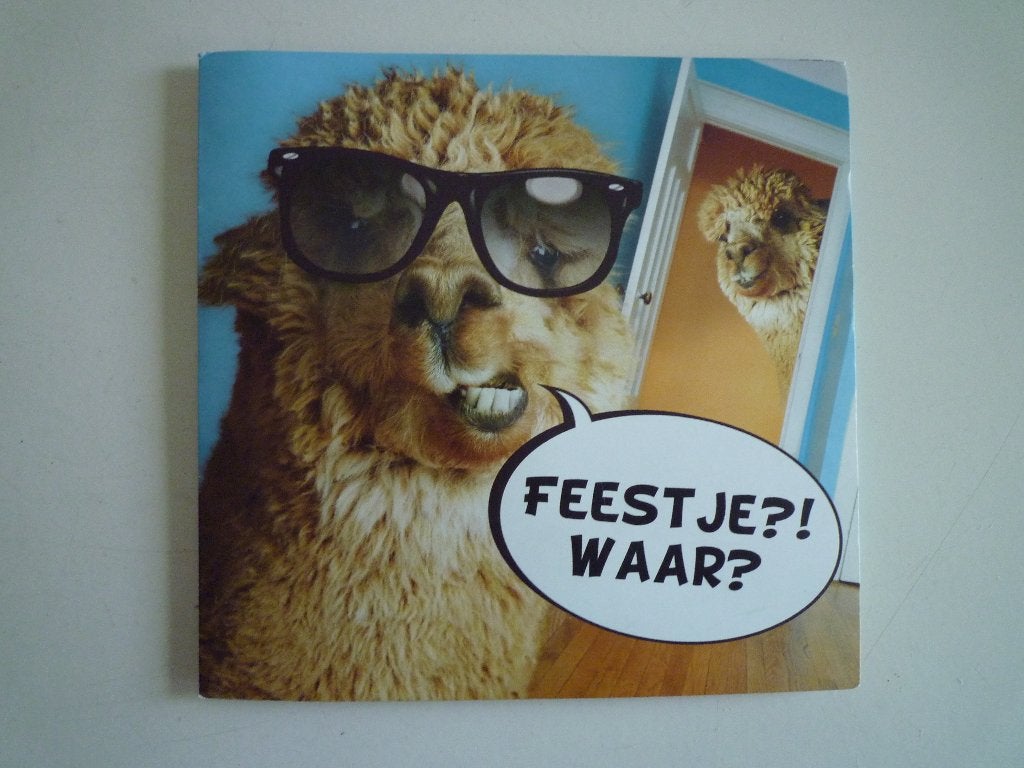 Muziekkaart met lama de pitaboys waar is da feestje, Ophalen of Verzenden, Voor 1920